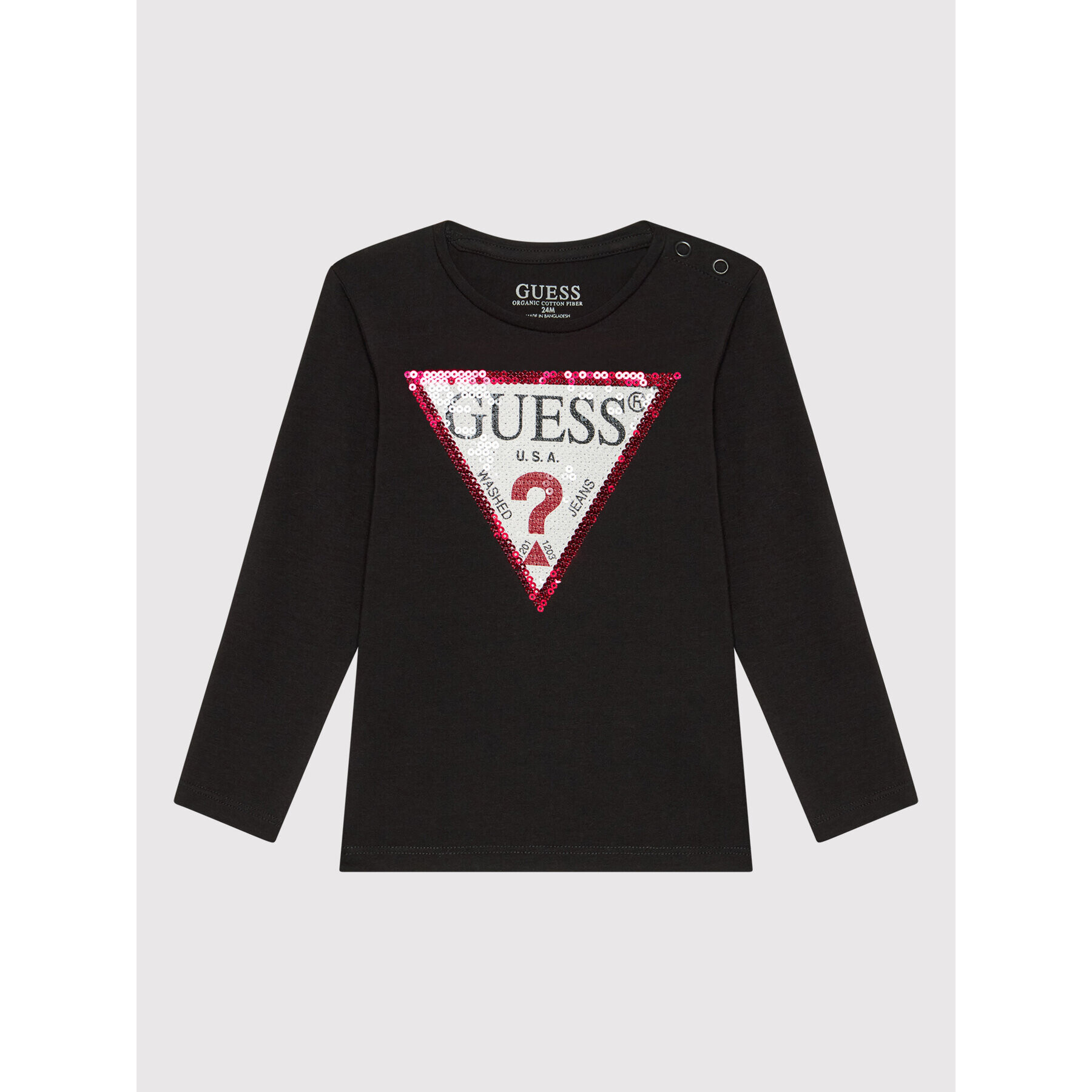 Guess Blúz K1YI29 K6YW1 Fekete Regular Fit - Pepit.hu