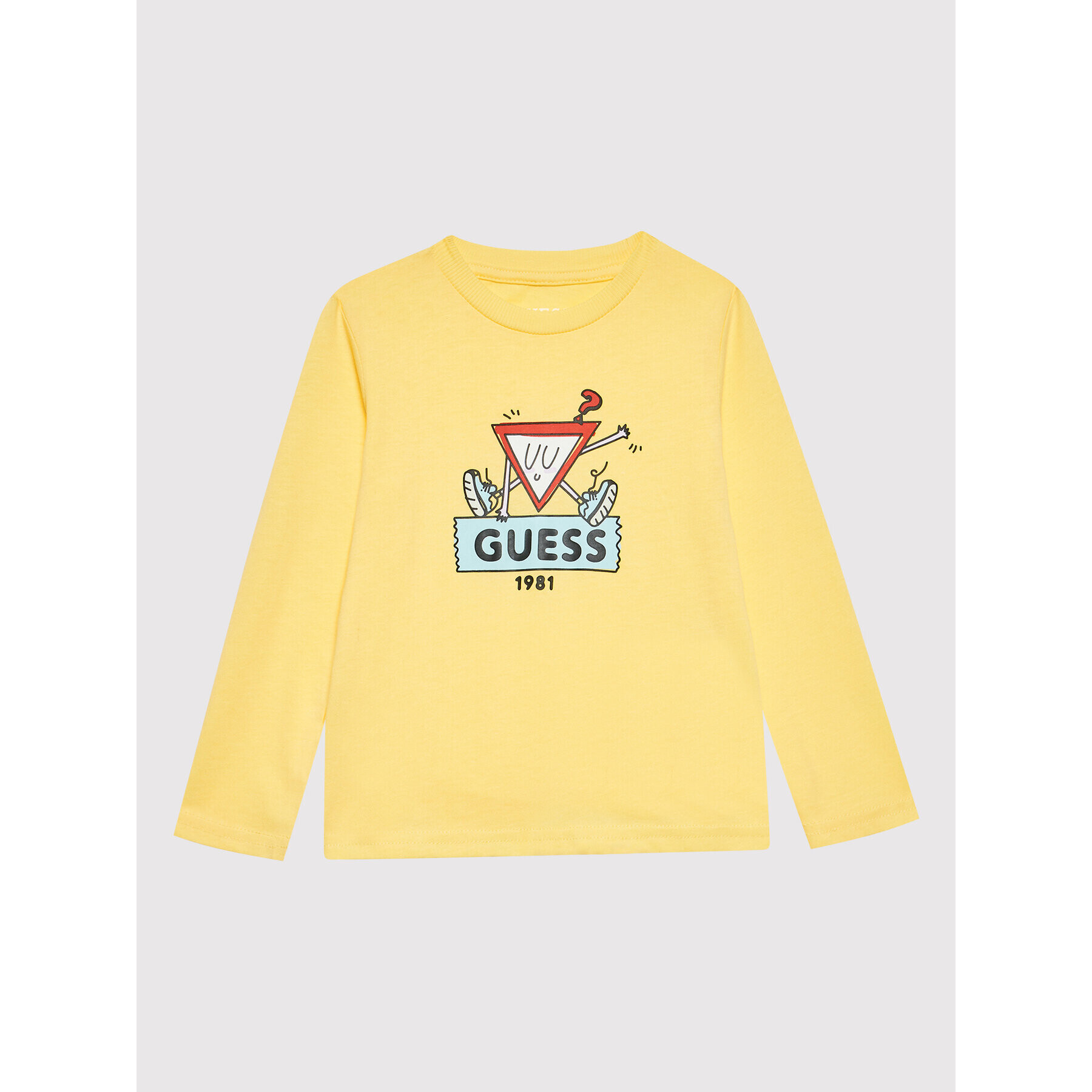 Guess Blúz N2YI03 K8HM0 Sárga Regular Fit - Pepit.hu