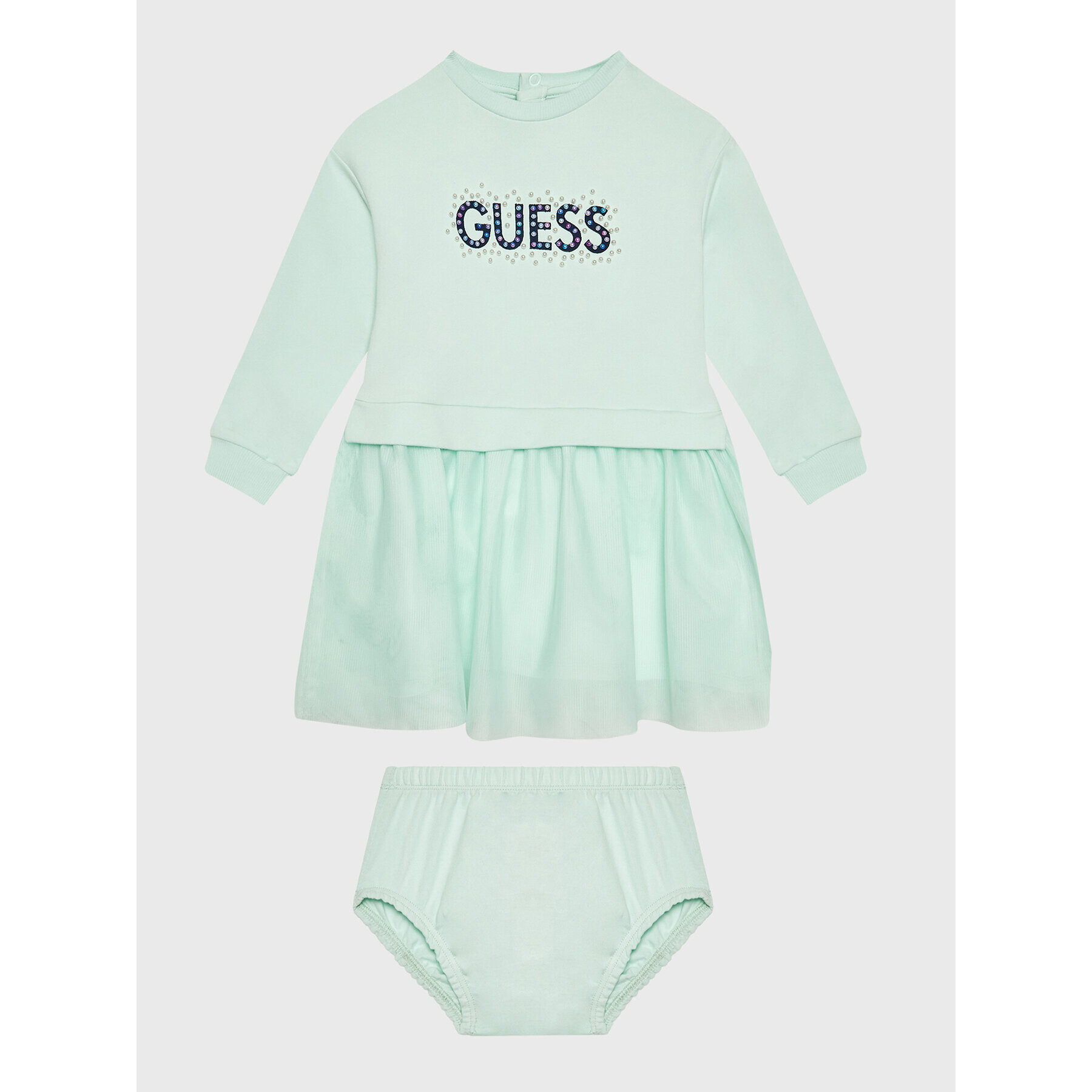 Guess Elegáns ruha A3RK08 KA6V0 Zöld Regular Fit - Pepit.hu