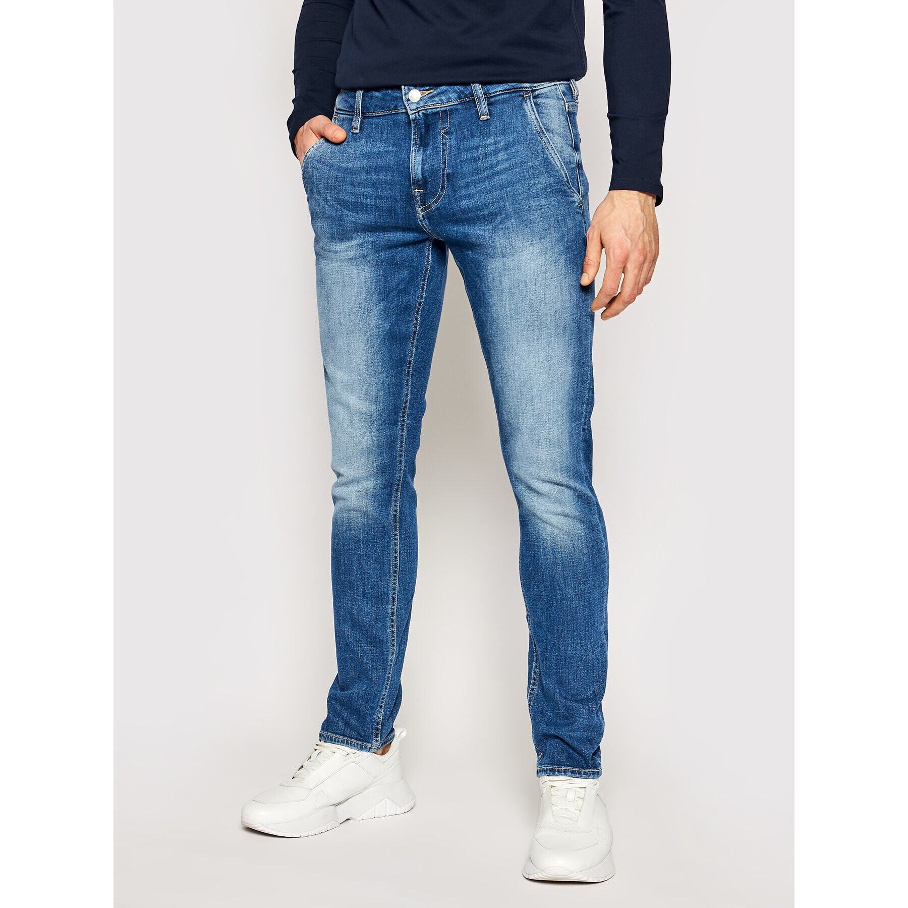 Guess Farmer Adam M1RA81 D4B71 Sötétkék Skinny Fit - Pepit.hu