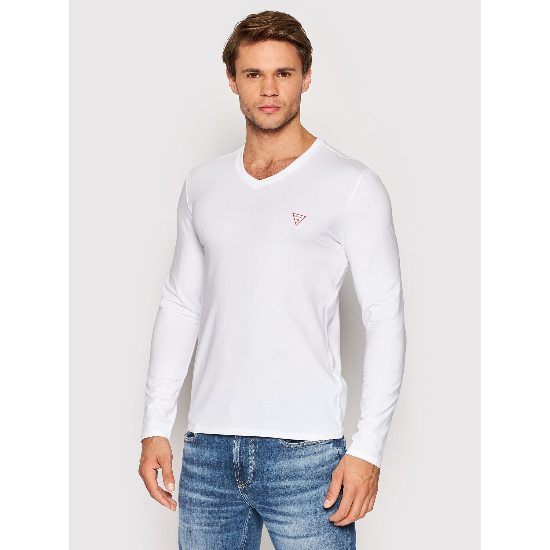 Guess Hosszú ujjú M2YI08 J1311 Fehér Super Slim Fit - Pepit.hu