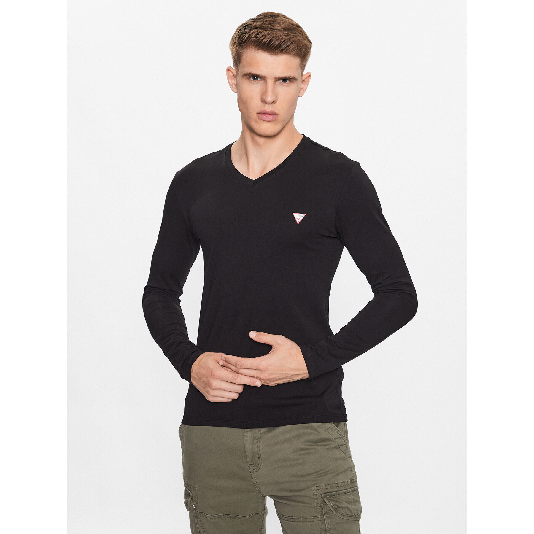 Guess Hosszú ujjú M2YI08 J1314 Fekete Slim Fit - Pepit.hu