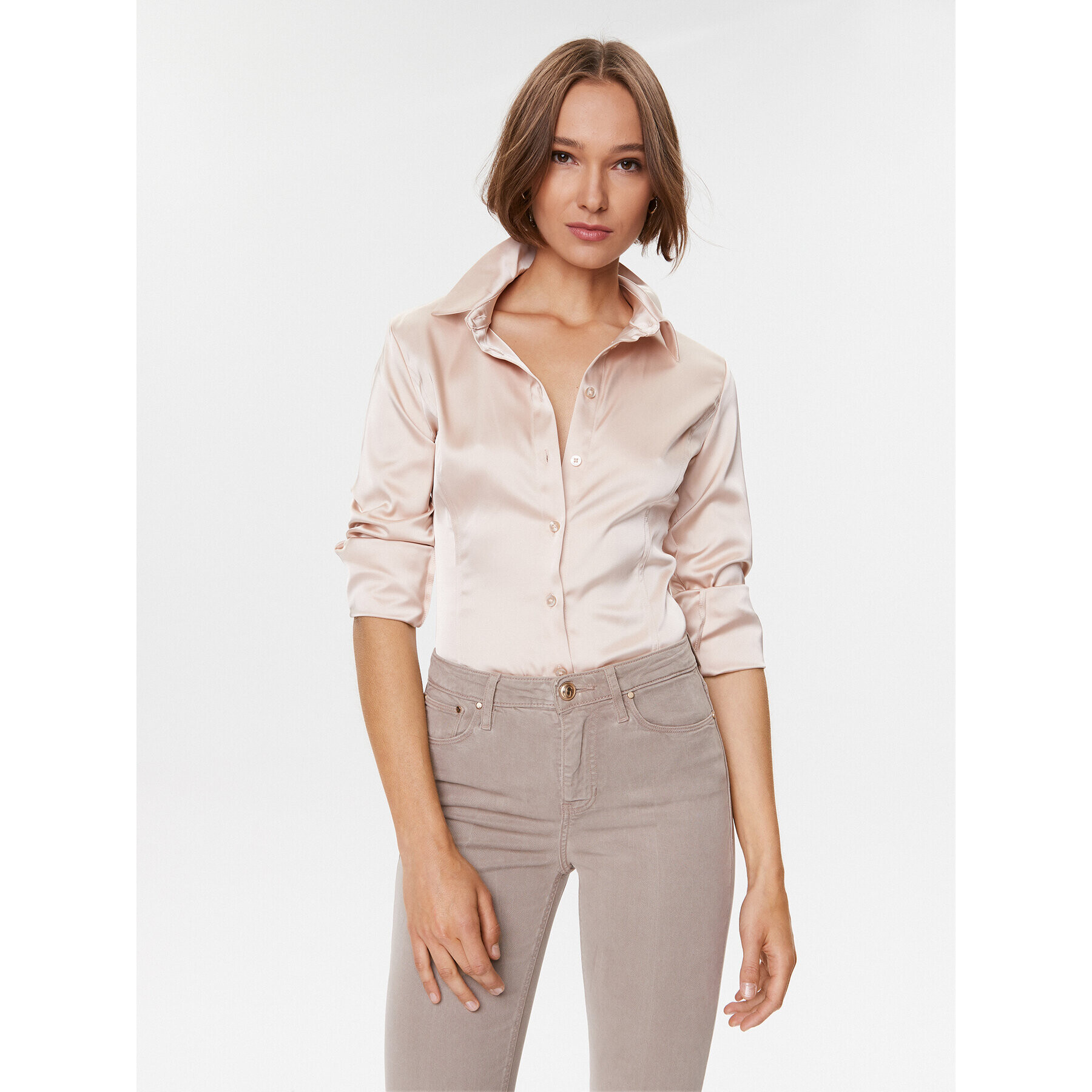 Guess Ing Fernanda W3BH66 WFQC2 Rózsaszín Slim Fit - Pepit.hu