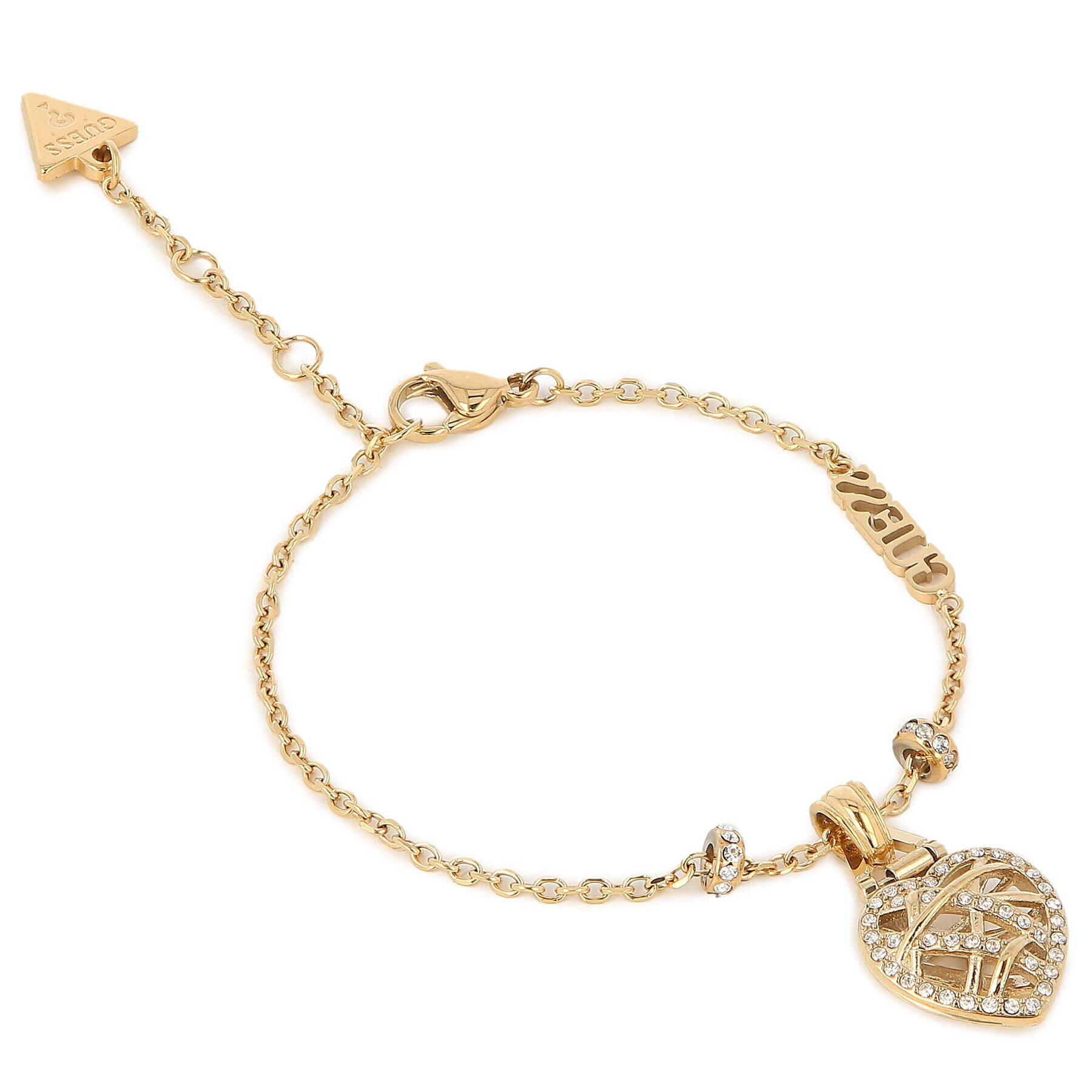 Guess Karkötő Heart Cage JUBB03 100JW Sárga aranyozás - Pepit.hu