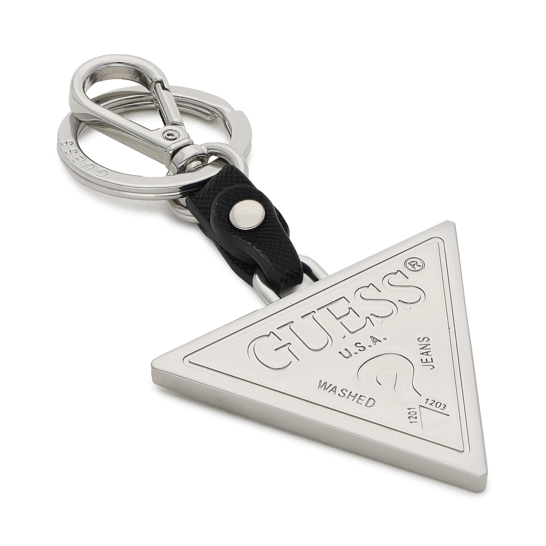 Guess Kulcstartó Saffiano Triangle Keyring RW7422 P2201 Ezüst - Pepit.hu