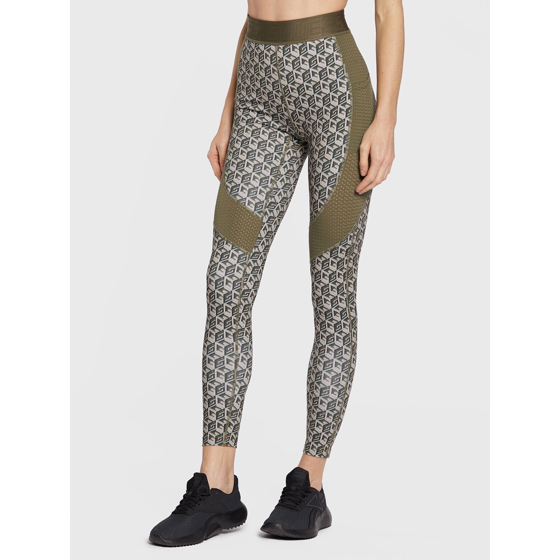 Guess Leggings Daria V2BB08 MC03W Zöld Slim Fit - Pepit.hu