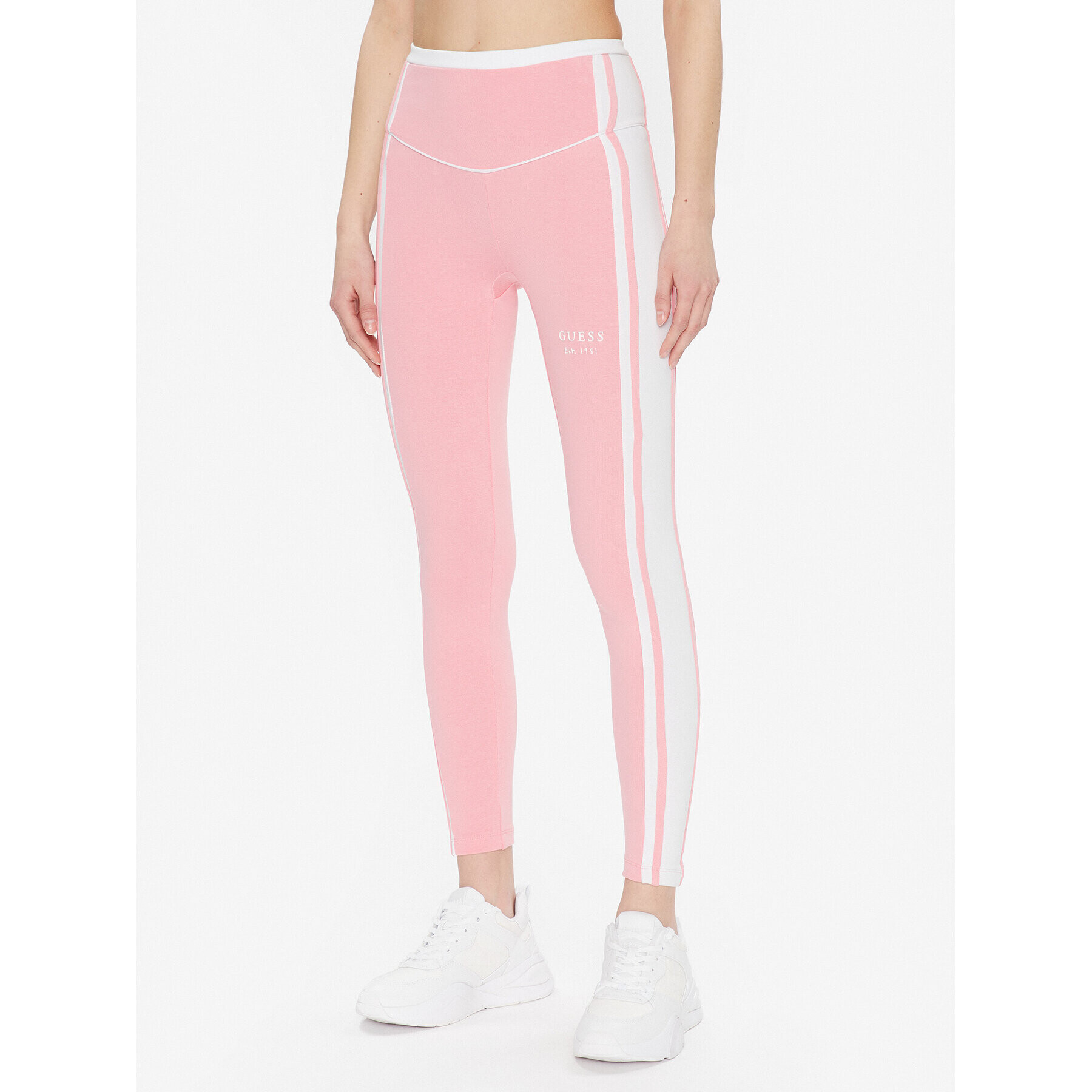 Guess Leggings Signature V3GB05 KBP41 Rózsaszín Slim Fit - Pepit.hu