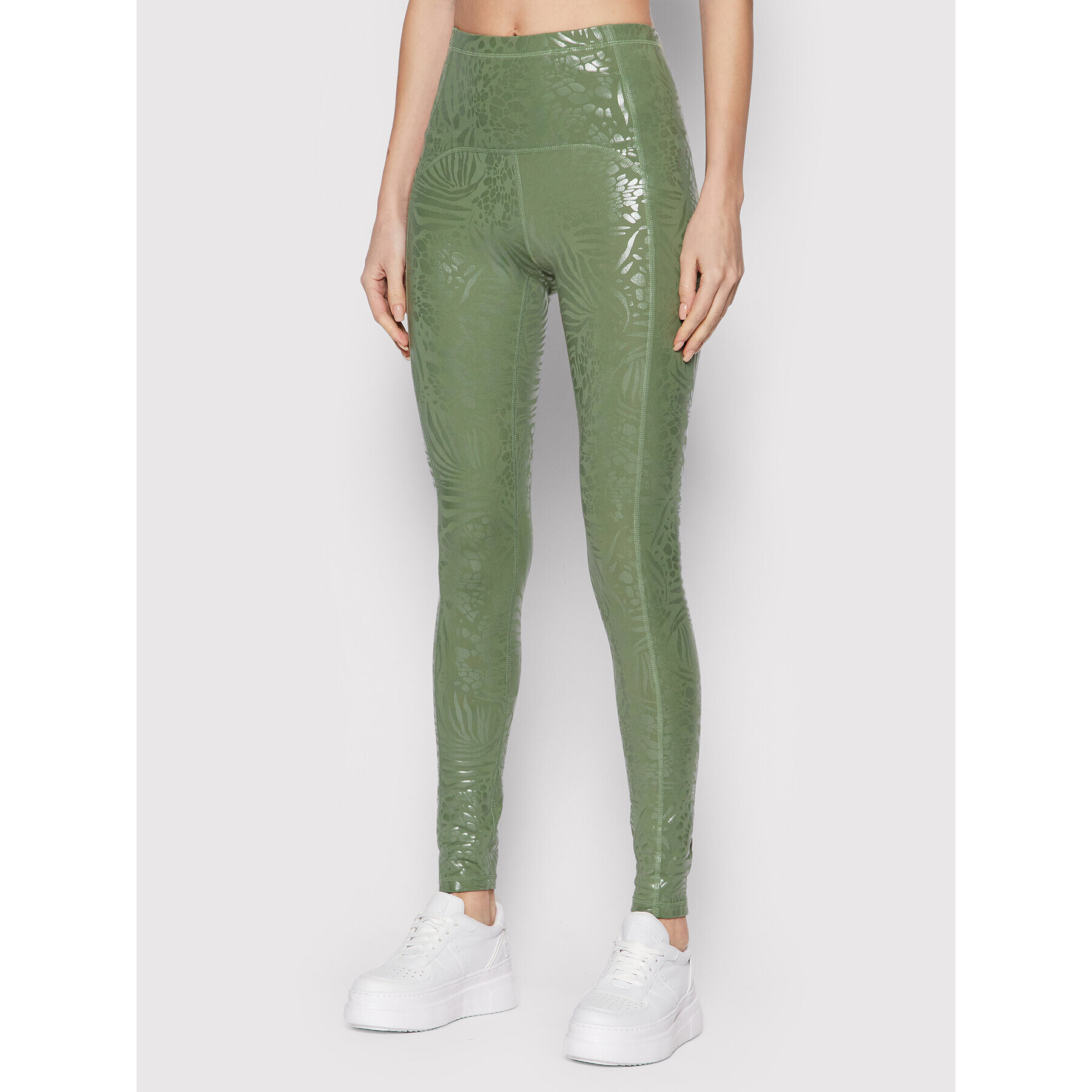 Guess Leggings V2GB04 MC04X Zöld Slim Fit - Pepit.hu