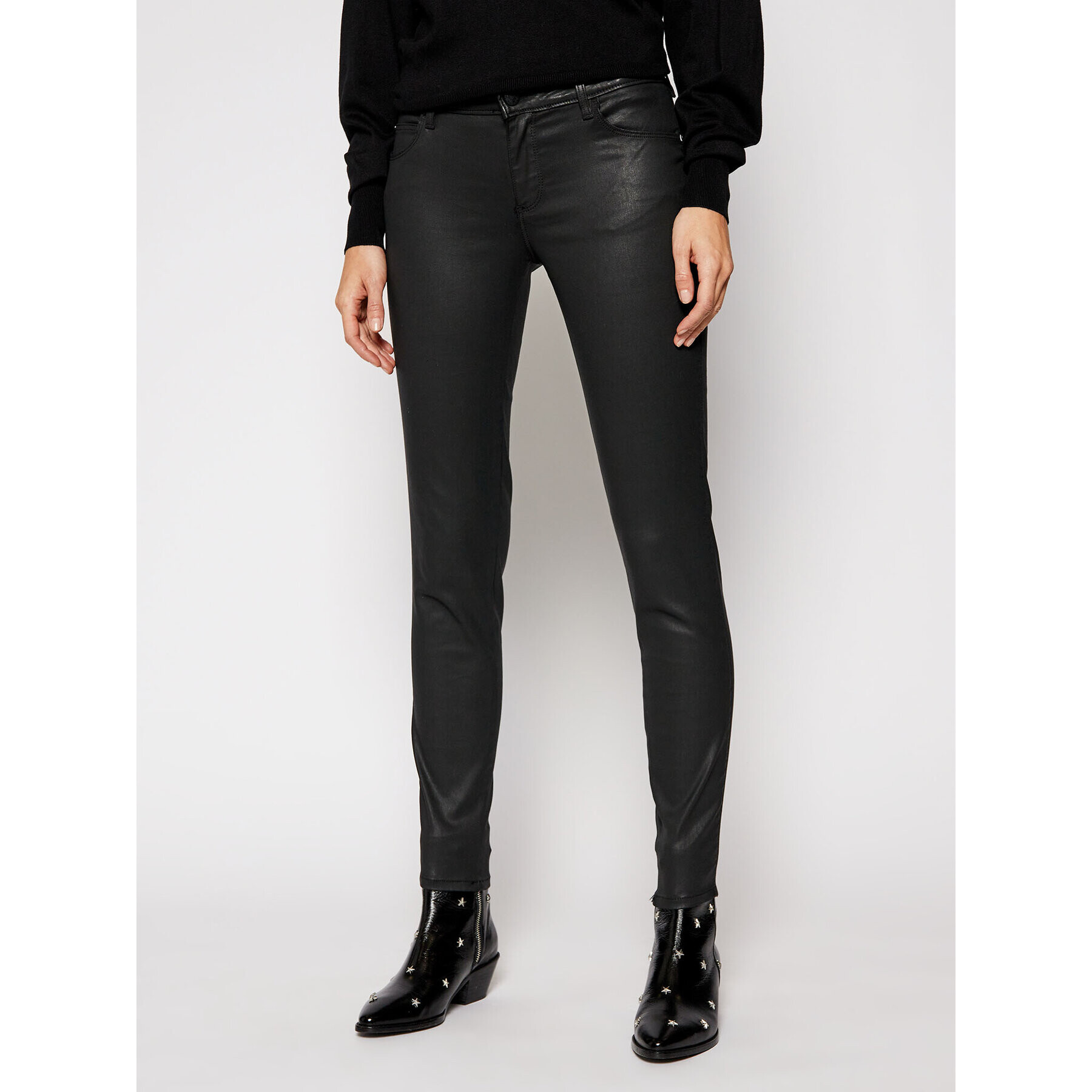 Guess Műbőr nadrág Ultra Curve W1RA37 D3OZ1 Fekete Skinny Fit - Pepit.hu