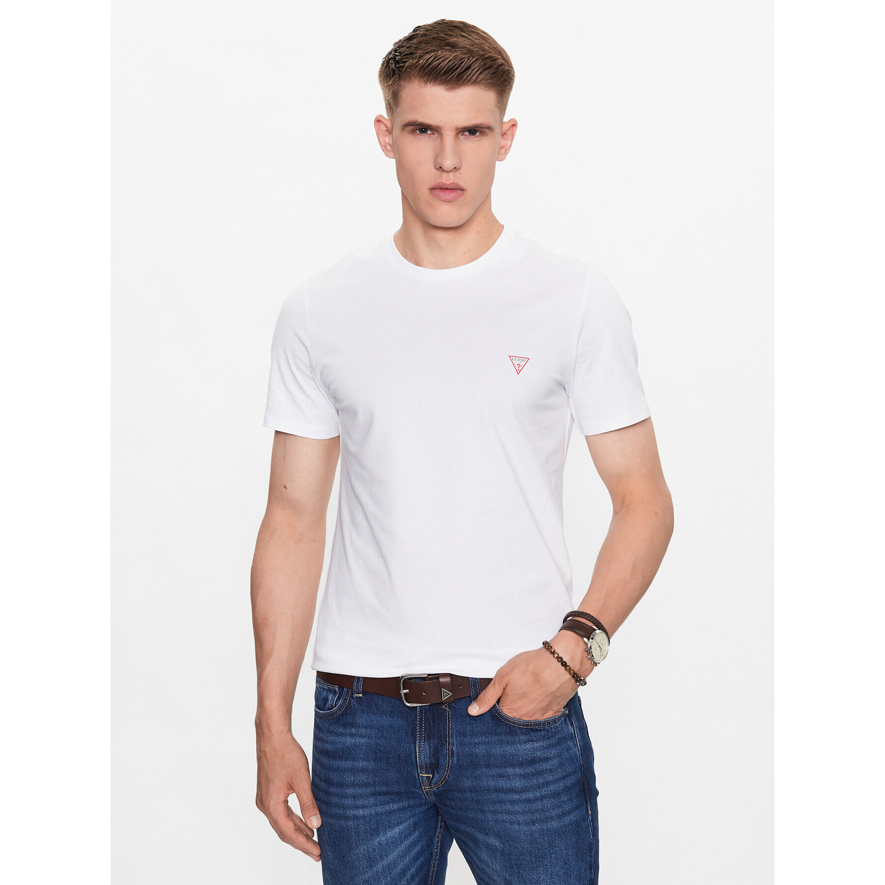 Guess Póló M2YI36 I3Z14 Fehér Slim Fit - Pepit.hu