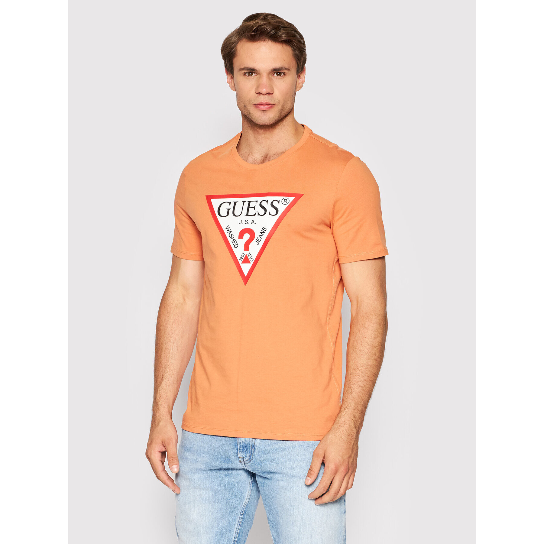 Guess Póló M2YI71 I3Z11 Narancssárga Slim Fit - Pepit.hu