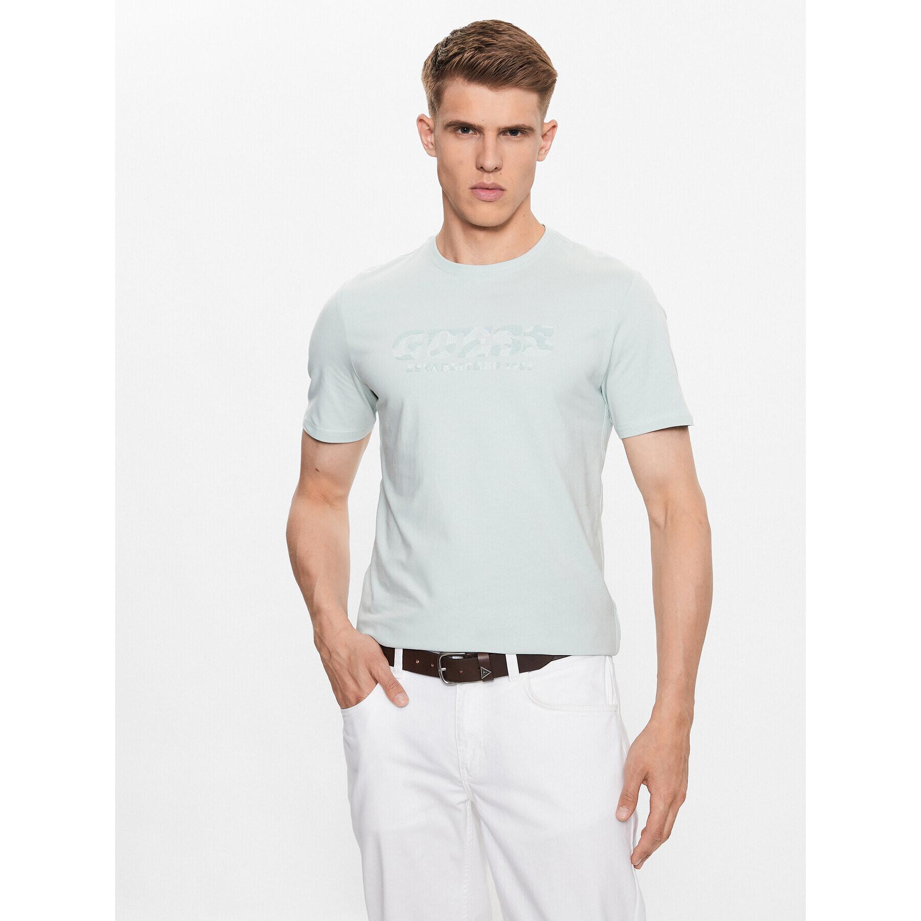 Guess Póló M3YI26 J1314 Kék Slim Fit - Pepit.hu