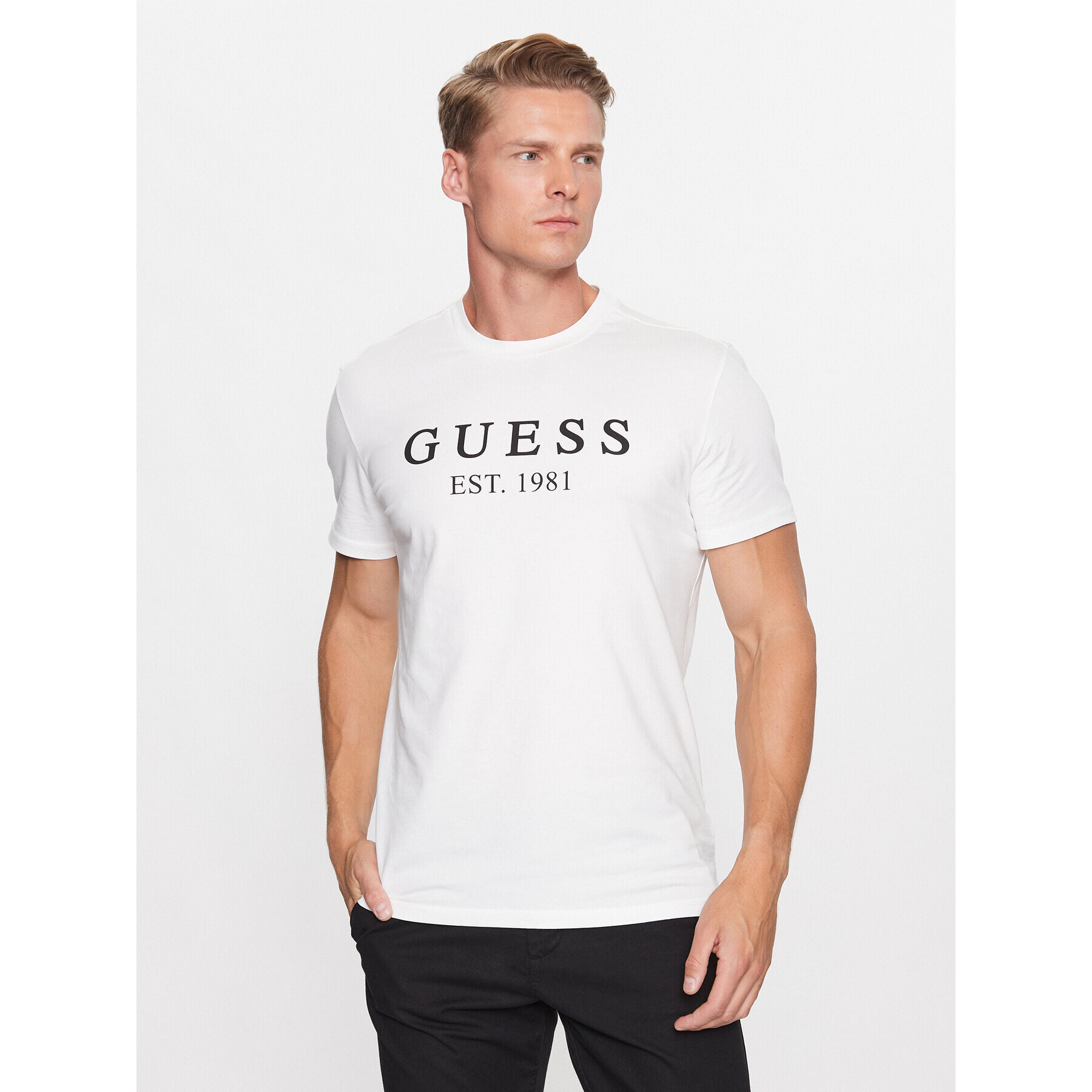 Guess Póló U3YI00 K6YW0 Fehér Regular Fit - Pepit.hu