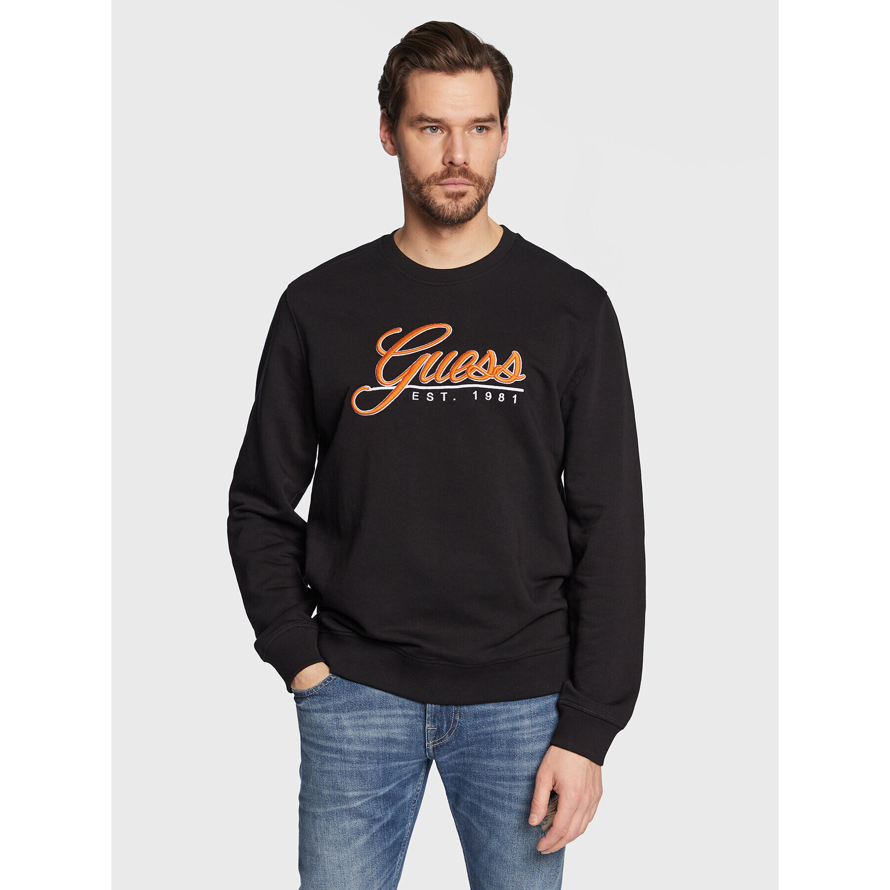 Guess Pulóver Beau M3GQ08 KBK32 Fekete Slim Fit - Pepit.hu