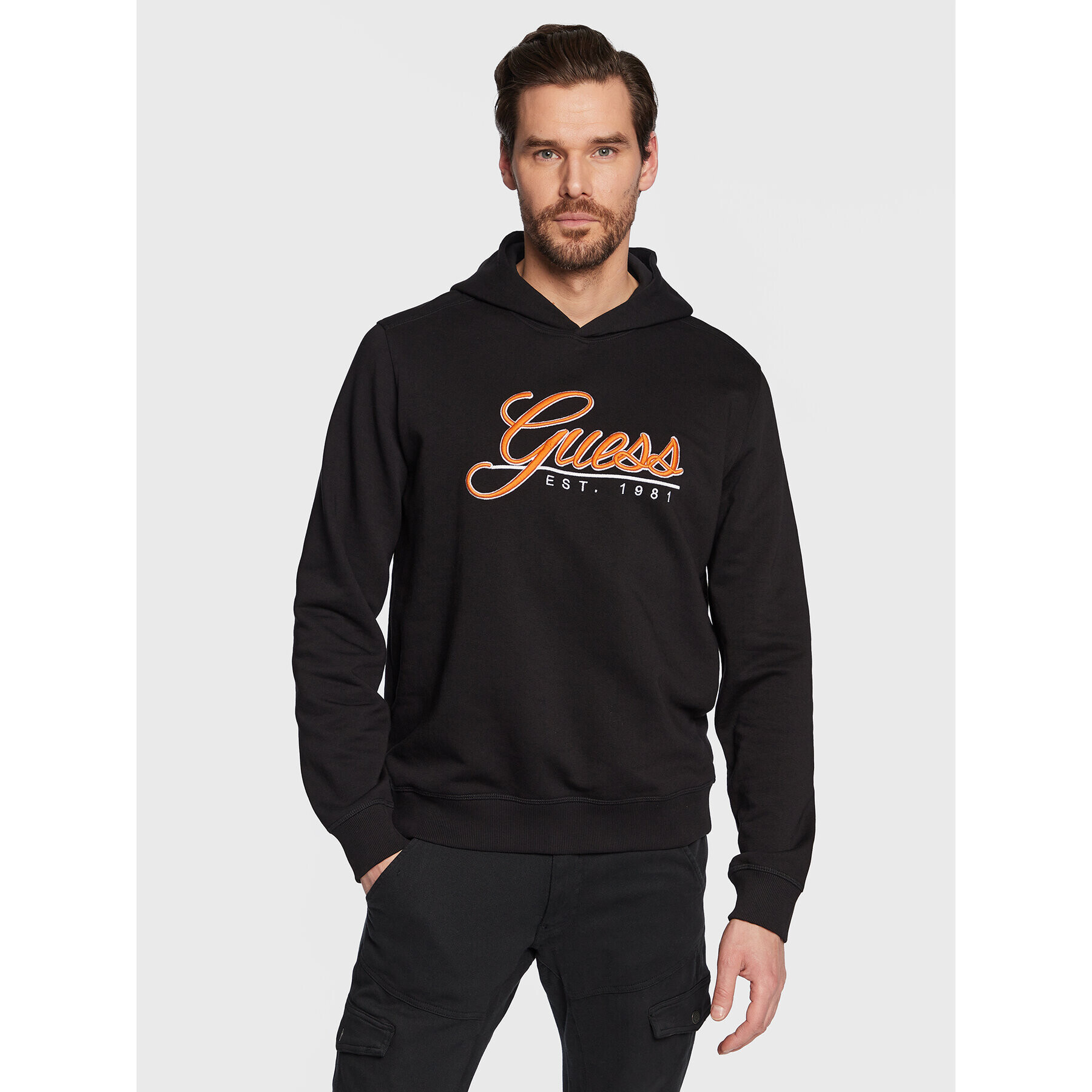 Guess Pulóver Beau M3GQ36 KBK32 Fekete Slim Fit - Pepit.hu