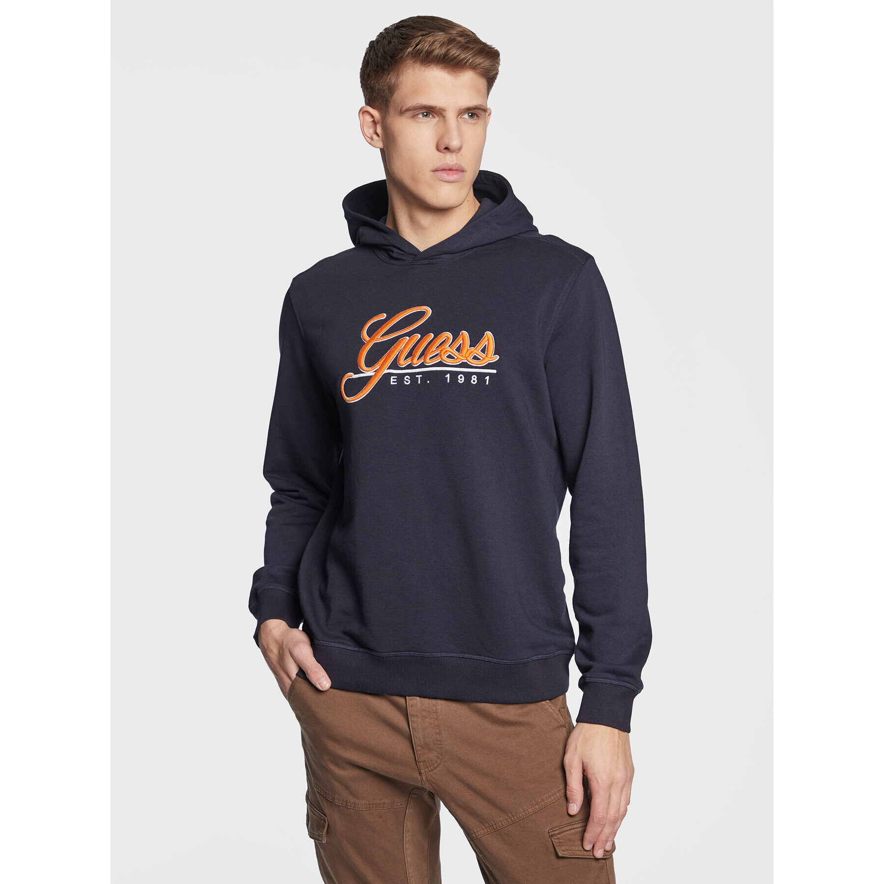 Guess Pulóver Beau M3GQ36 KBK32 Sötétkék Slim Fit - Pepit.hu