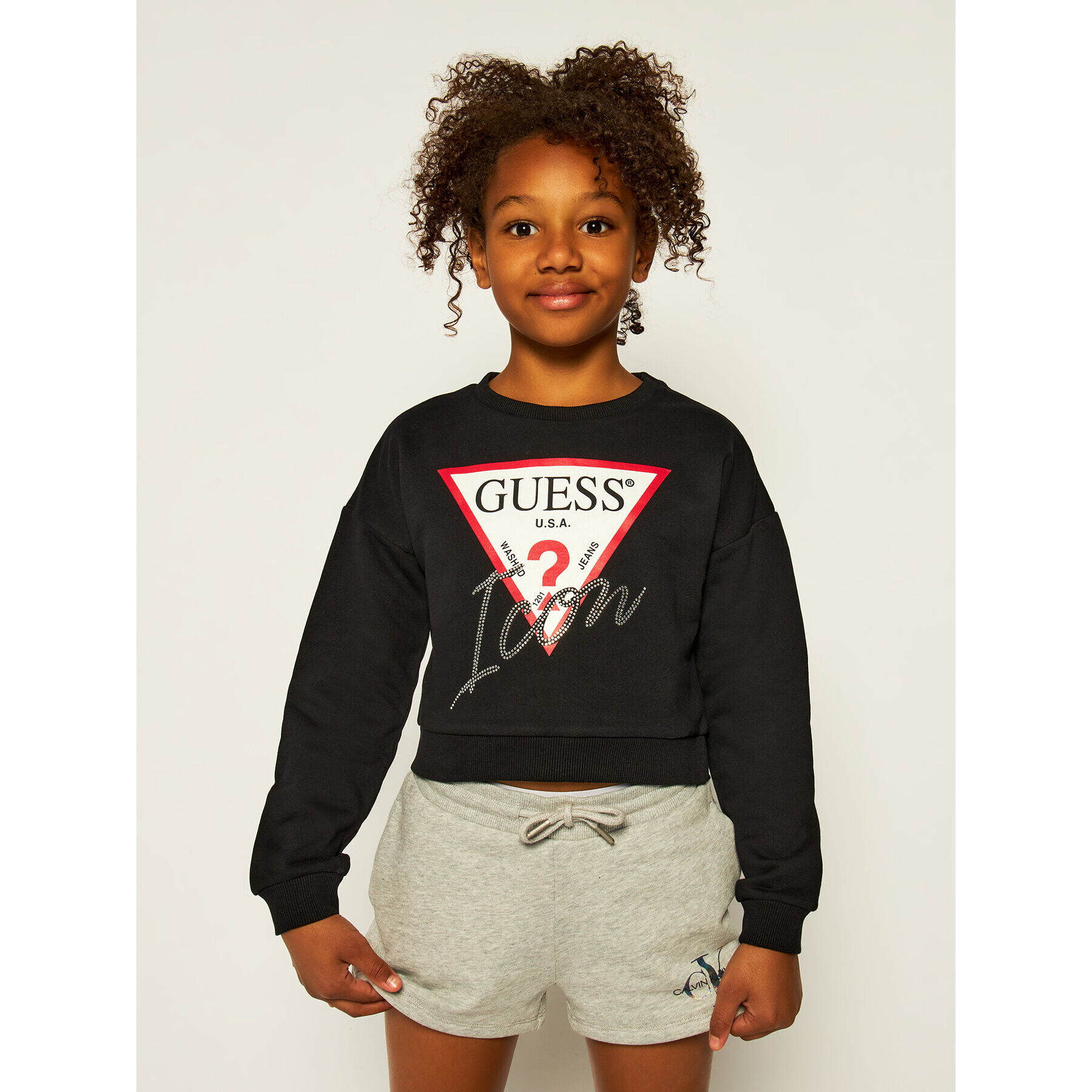 Guess Pulóver Icon J01Q05 K8D80 Fekete Regular Fit - Pepit.hu