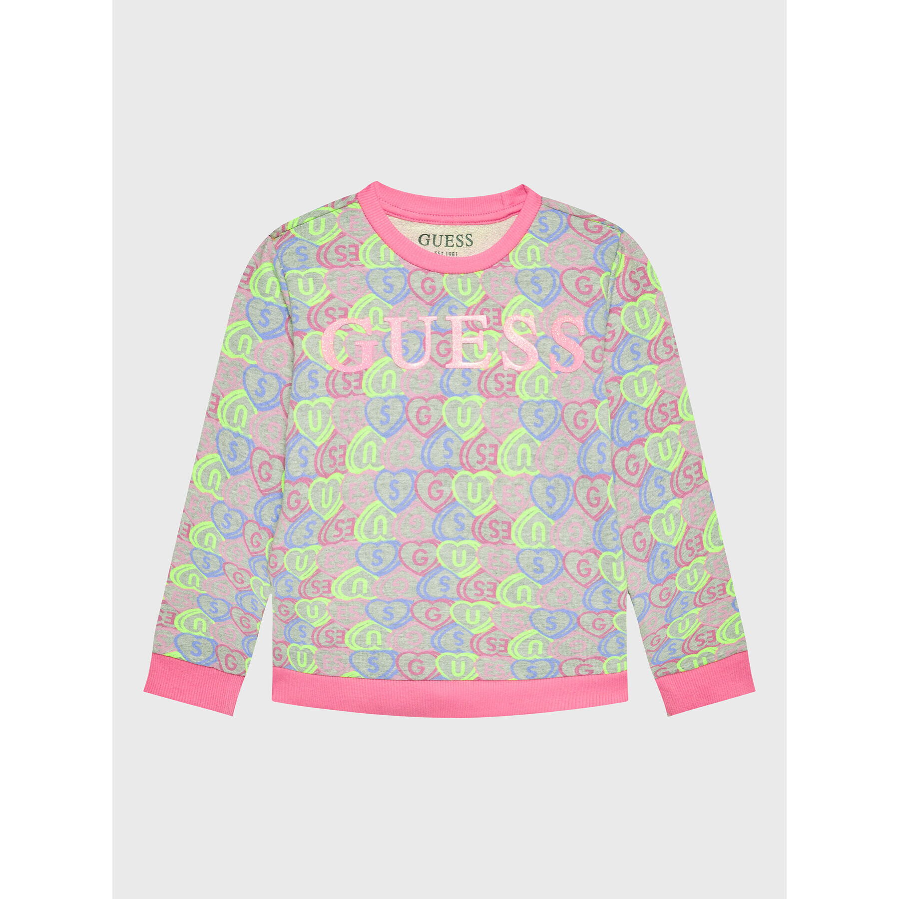 Guess Pulóver K2BQ00 KAD73 Színes Regular Fit - Pepit.hu