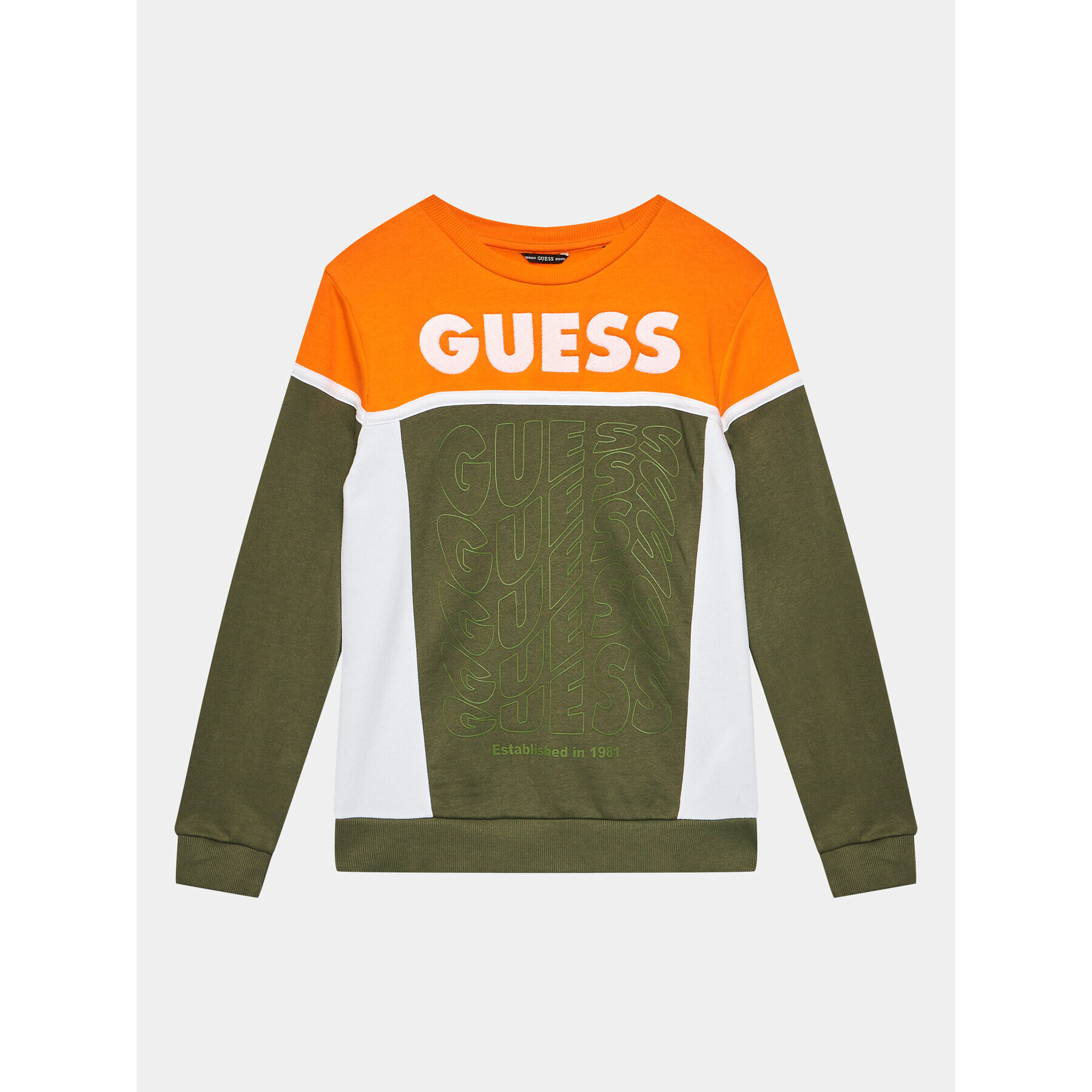 Guess Pulóver L3BQ02 KAX73 Khaki Regular Fit - Pepit.hu