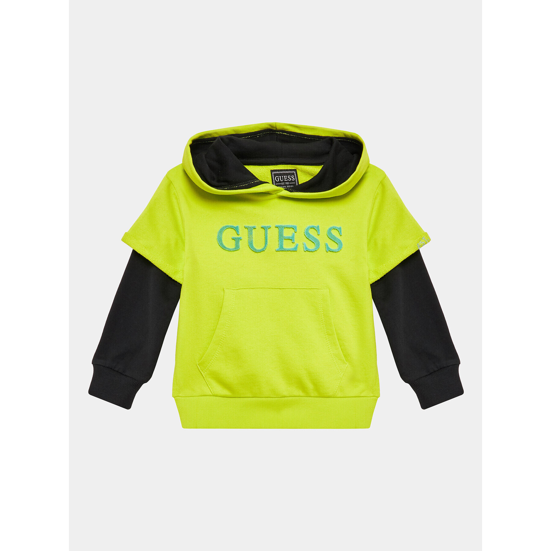 Guess Pulóver L3YQ00 KA6R3 Zöld Regular Fit - Pepit.hu