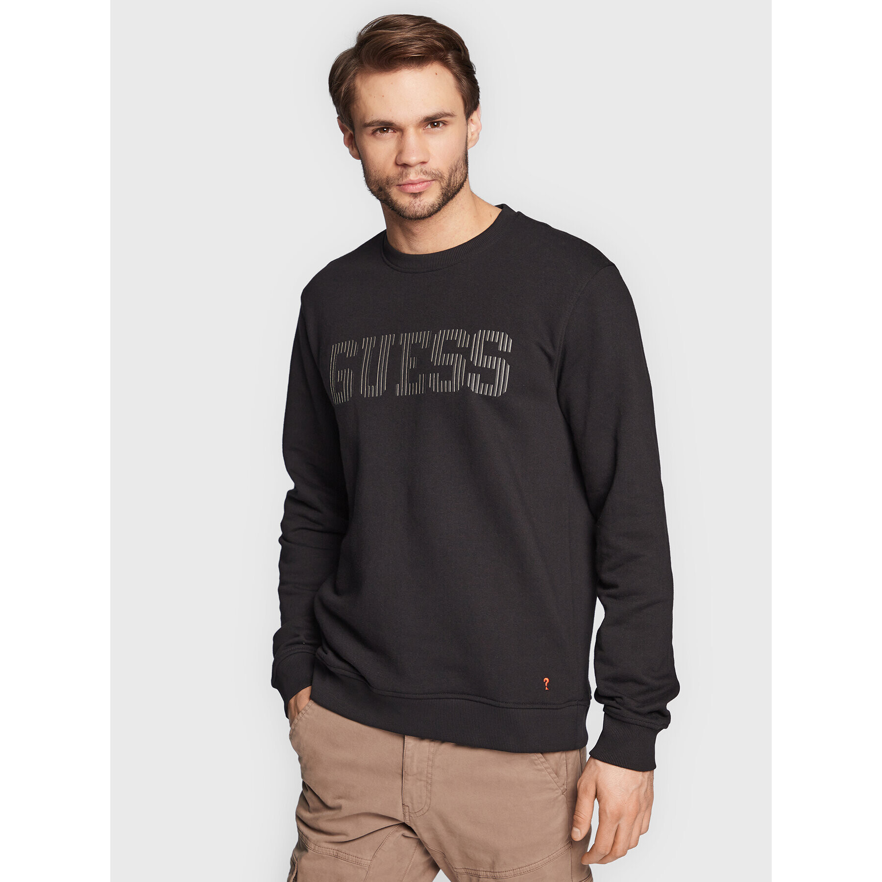 Guess Pulóver M3RQ08 KBK32 Fekete Slim Fit - Pepit.hu