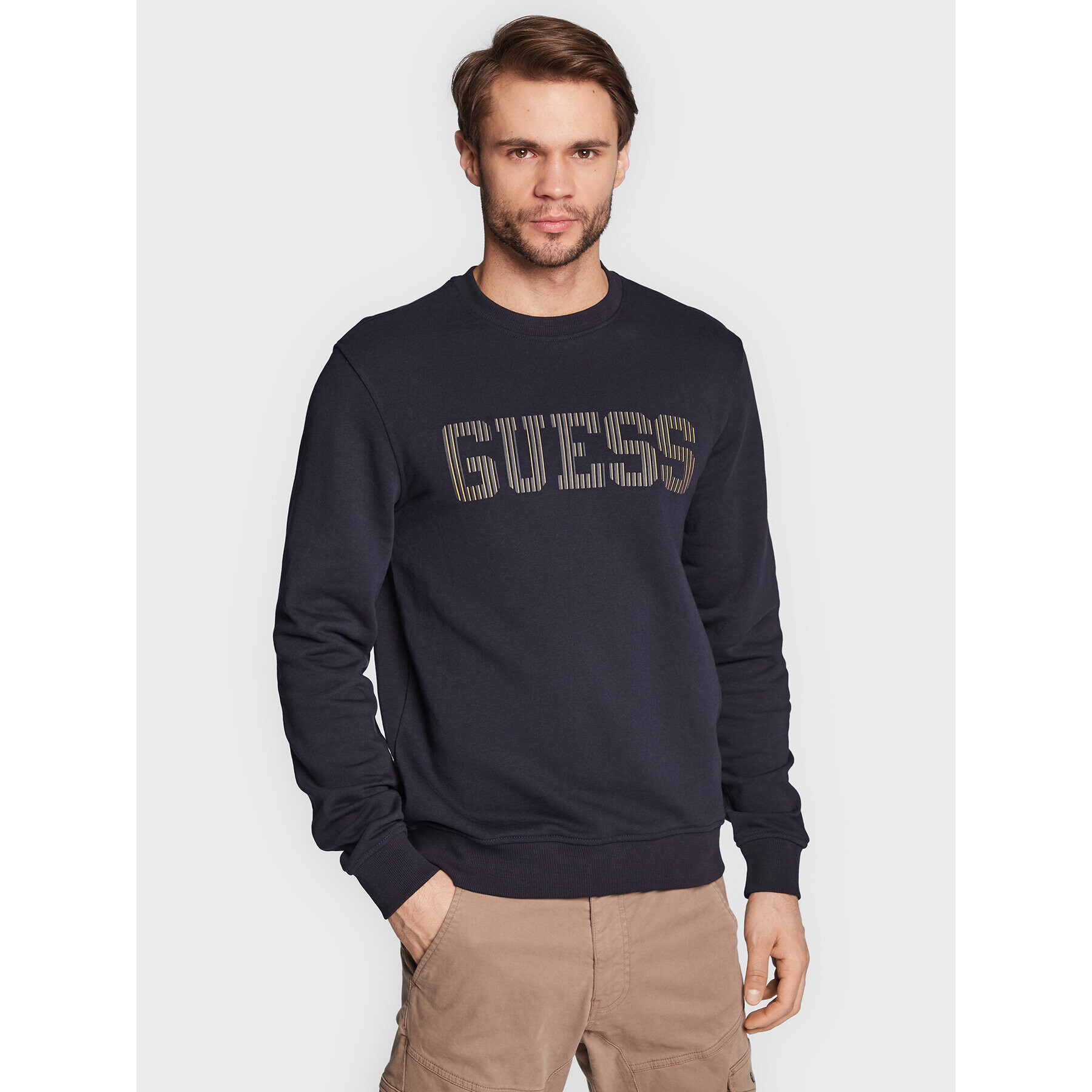 Guess Pulóver M3RQ08 KBK32 Sötétkék Slim Fit - Pepit.hu