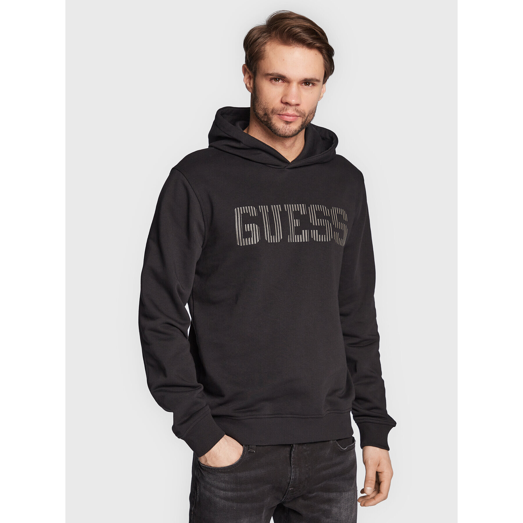 Guess Pulóver M3RQ36 KBK32 Fekete Slim Fit - Pepit.hu