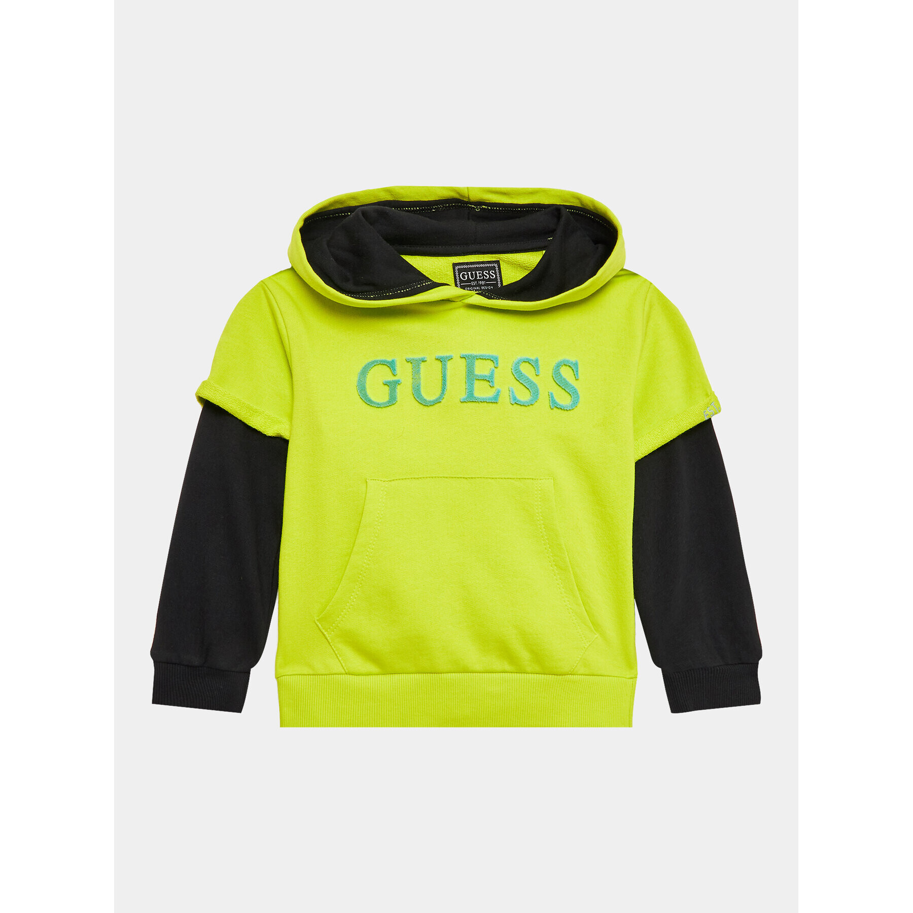 Guess Pulóver N3YQ00 KA6R3 Zöld Regular Fit - Pepit.hu