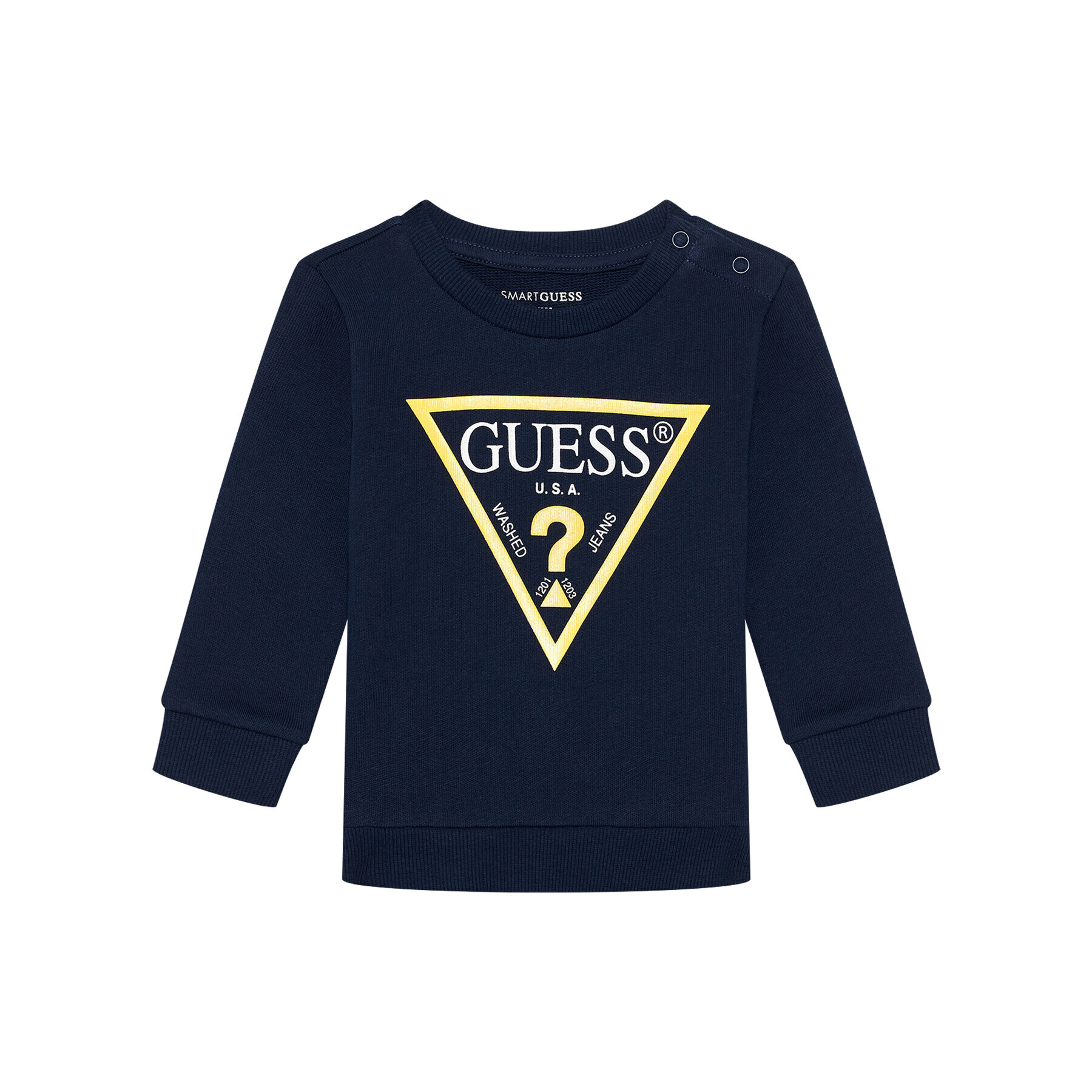 Guess Pulóver N73Q10 KAUG0 Sötétkék Regular Fit - Pepit.hu