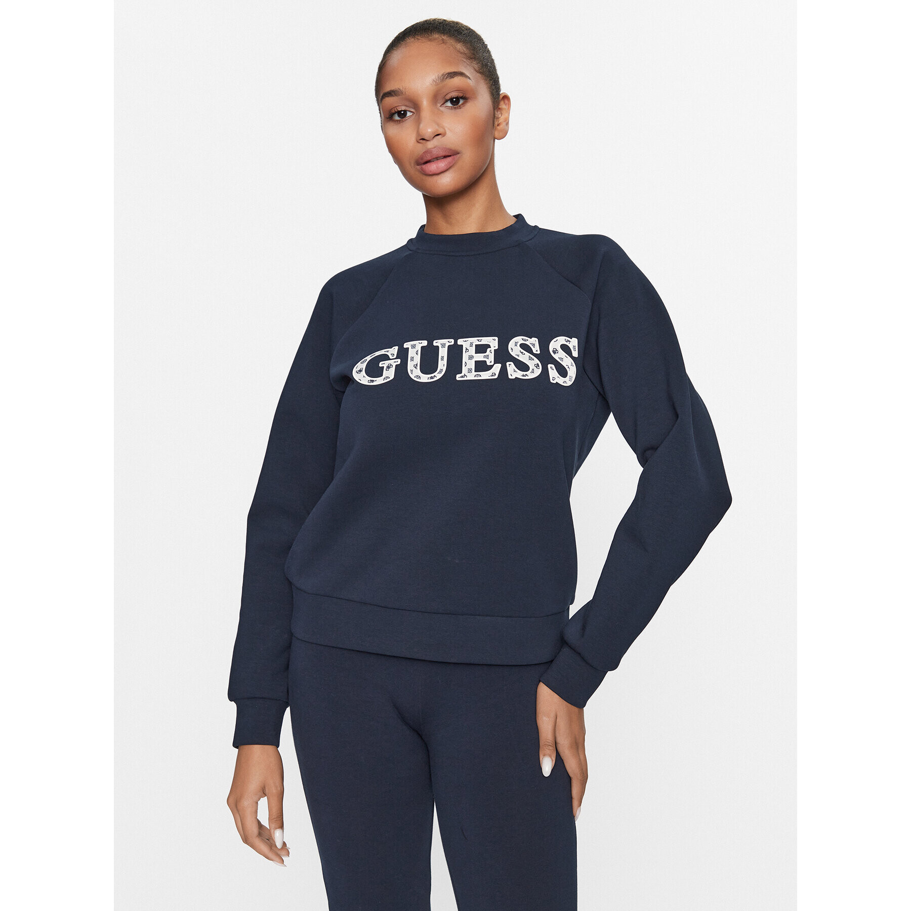 Guess Pulóver V3BQ07 KBCK2 Sötétkék Regular Fit - Pepit.hu