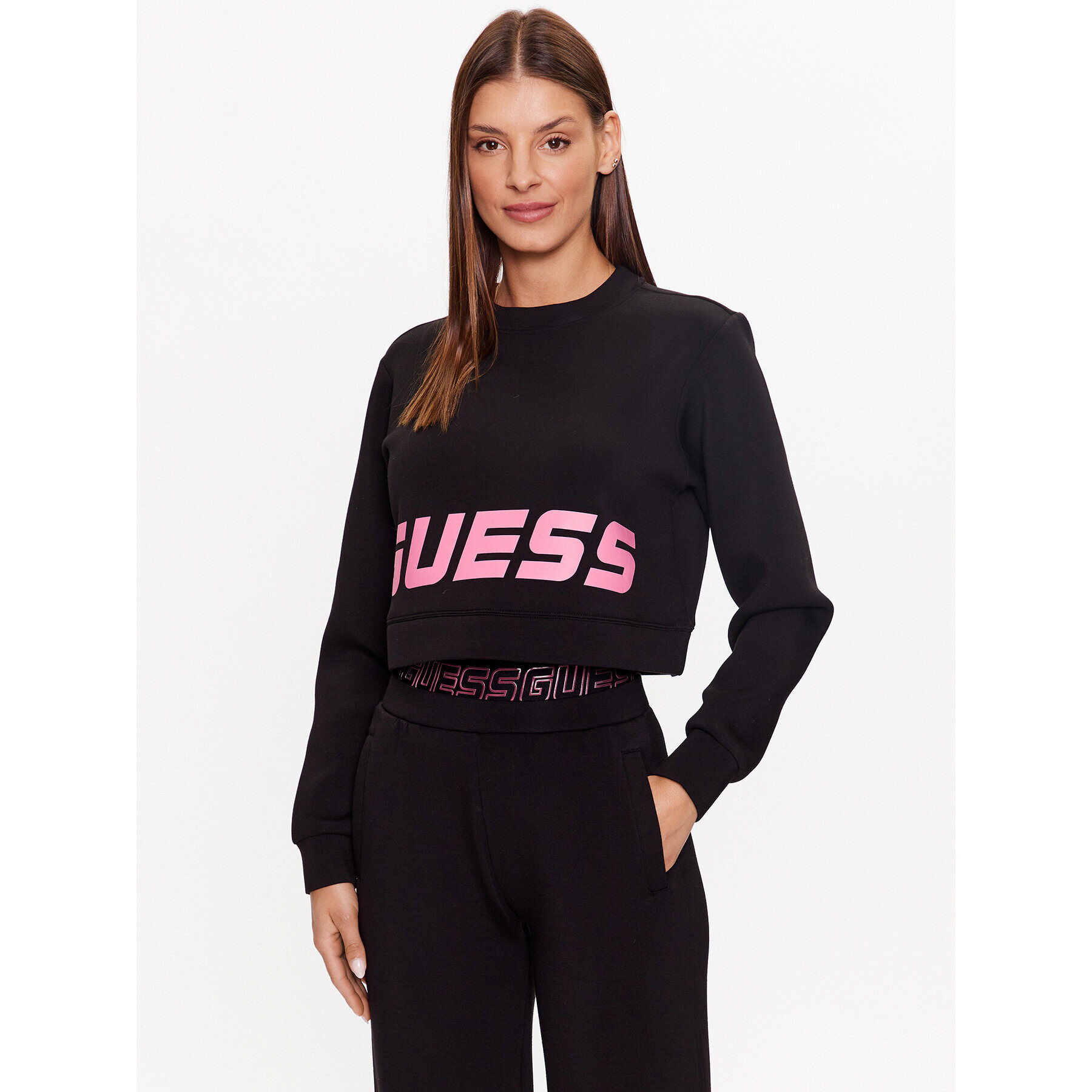 Guess Pulóver V3YQ02 K7UW2 Fekete Oversize - Pepit.hu