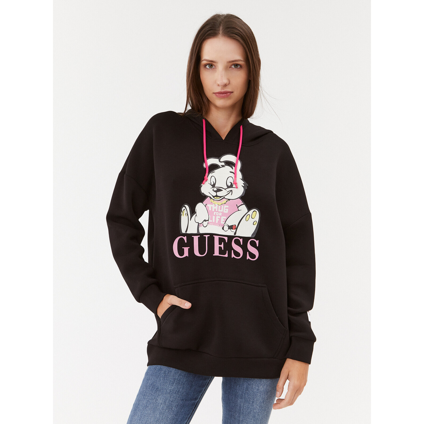 Guess Pulóver W3BQ23 K7UW2 Fekete Regular Fit - Pepit.hu