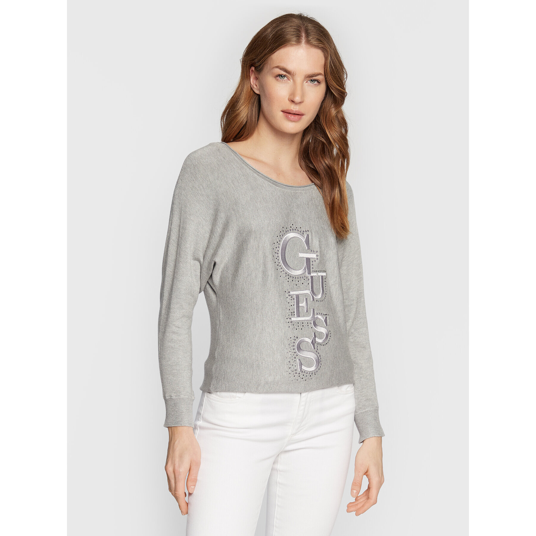 Guess Sweater Amelie W2BR49 Z2NQ2 Szürke Relaxed Fit - Pepit.hu