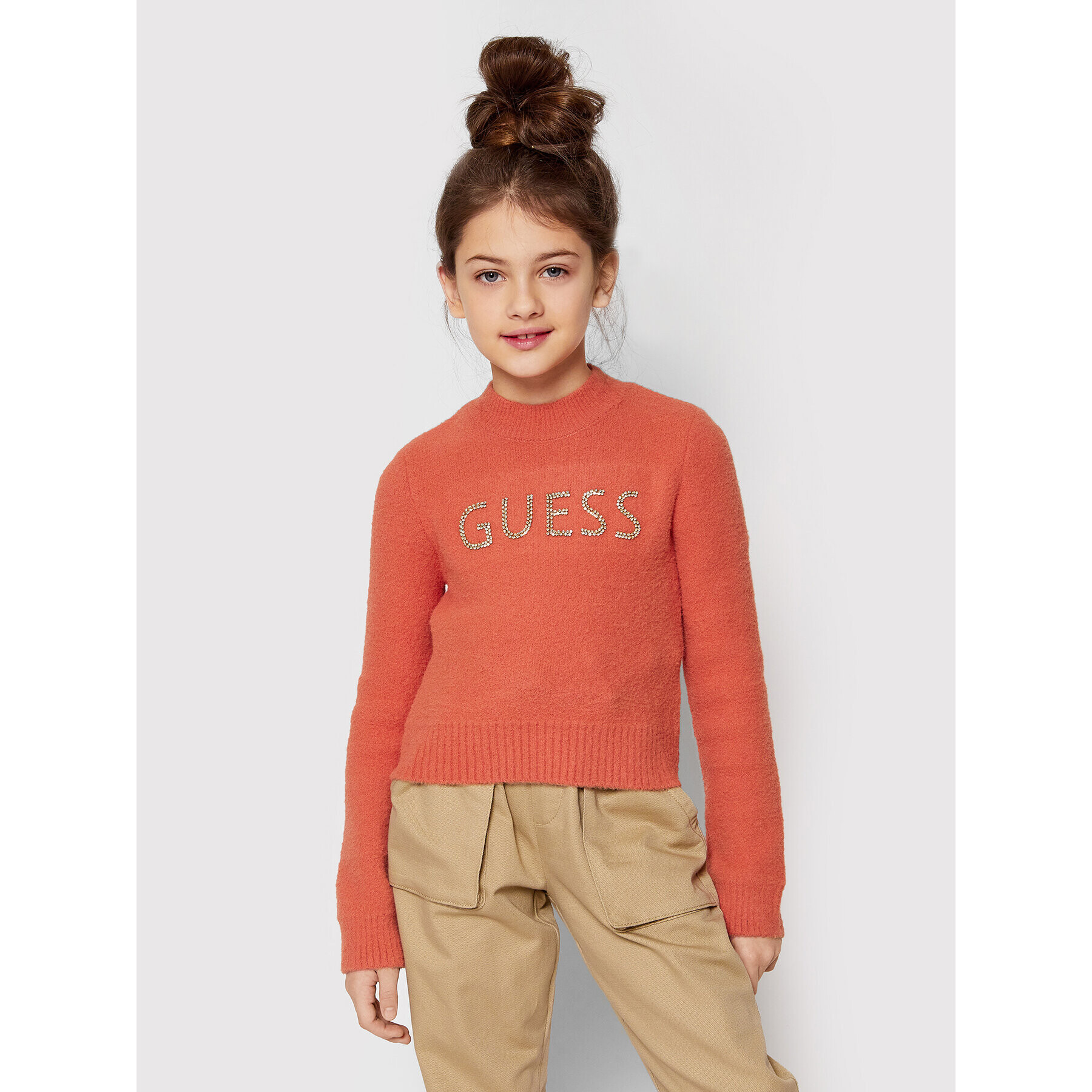 Guess Sweater J1BR01 Z2WS0 Narancssárga Regular Fit - Pepit.hu