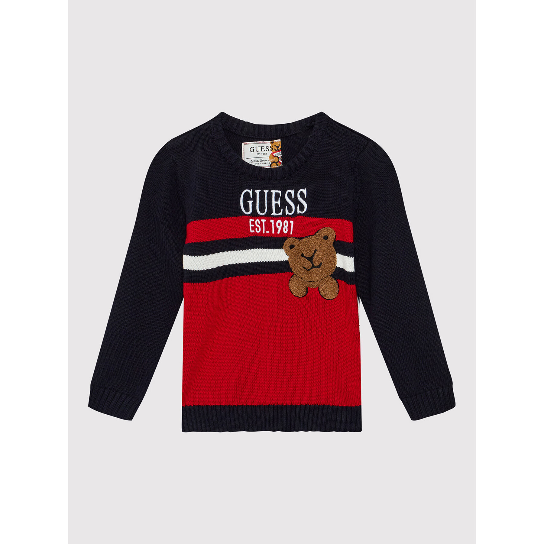 Guess Sweater N2BR06 Z2NN0 Sötétkék Regular Fit - Pepit.hu