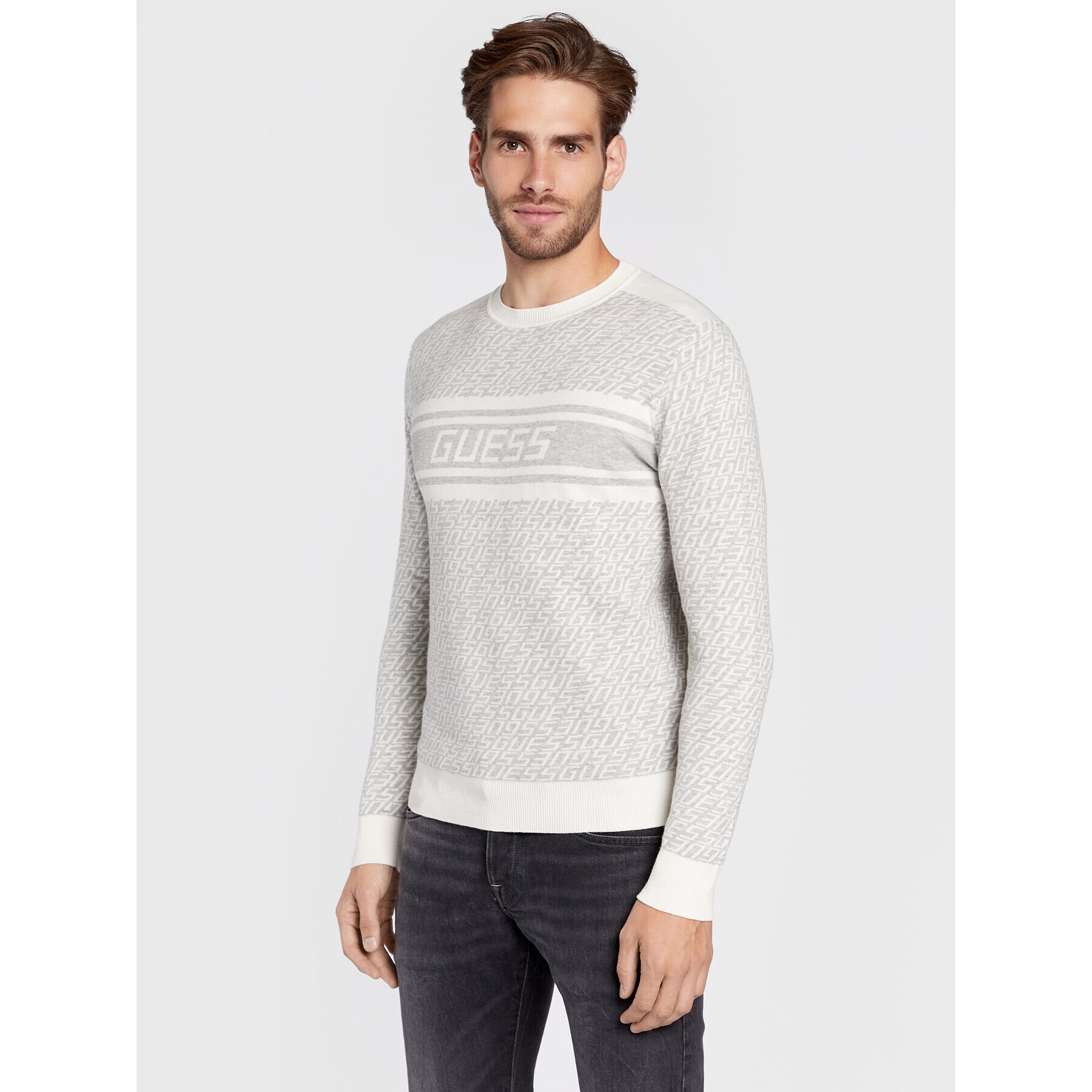 Guess Sweater Palmer M2BR00 Z2PN0 Szürke Regular Fit - Pepit.hu