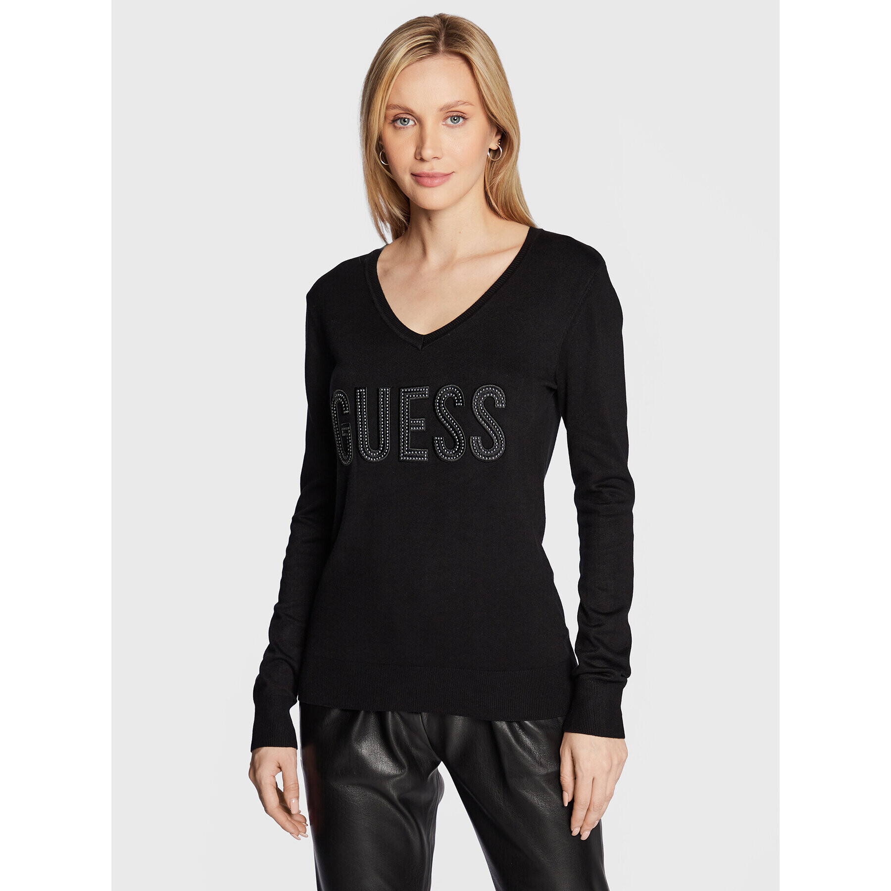 Guess Sweater Pascale W2BR52 Z2NQ2 Fekete Regular Fit - Pepit.hu