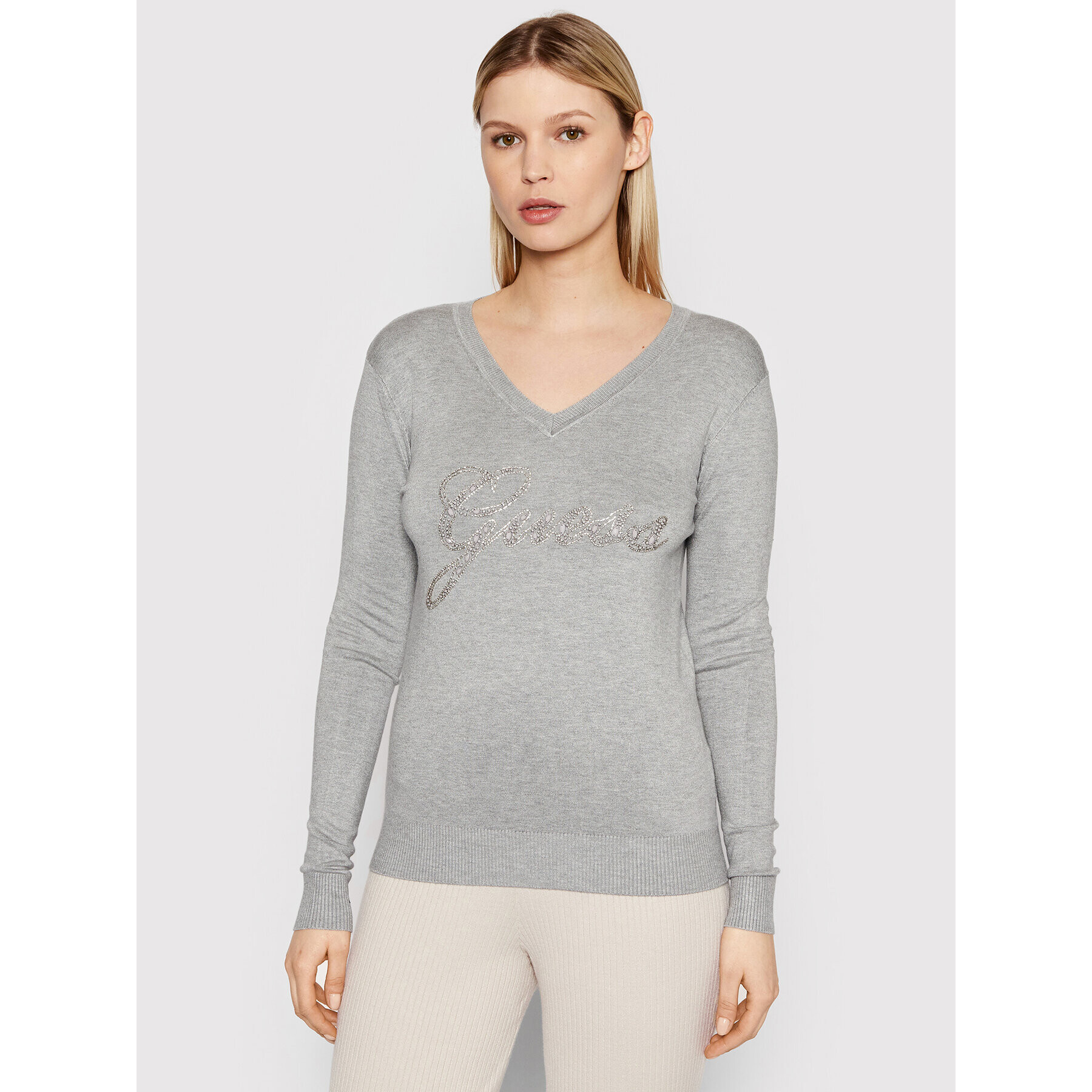 Guess Sweater W2GR22 Z2NQ0 Szürke Regular Fit - Pepit.hu