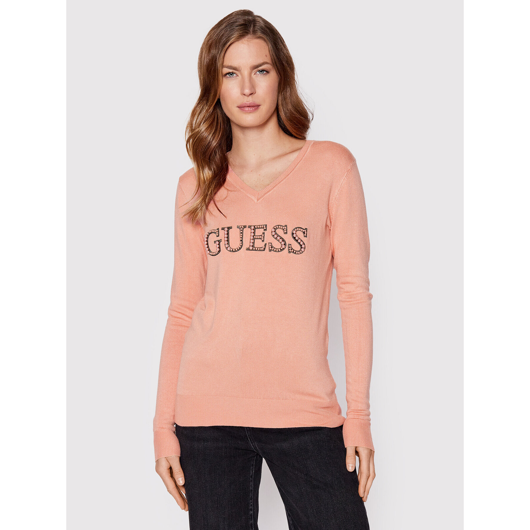 Guess Sweater W2YR26 Z2NQ0 Rózsaszín Regular Fit - Pepit.hu