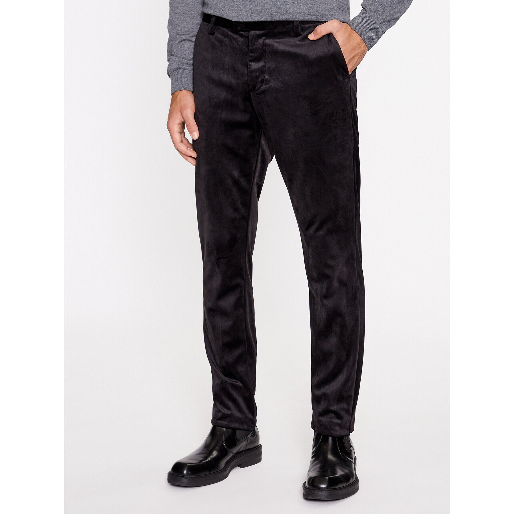 Guess Szövet nadrág M3BB41 K54M0 Fekete Slim Fit - Pepit.hu