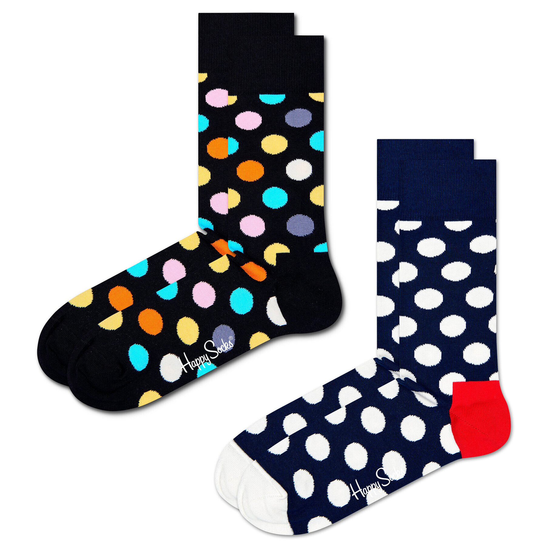 Happy Socks 2 pár hosszú szárú unisex zokni BDO02-9350 Fekete - Pepit.hu