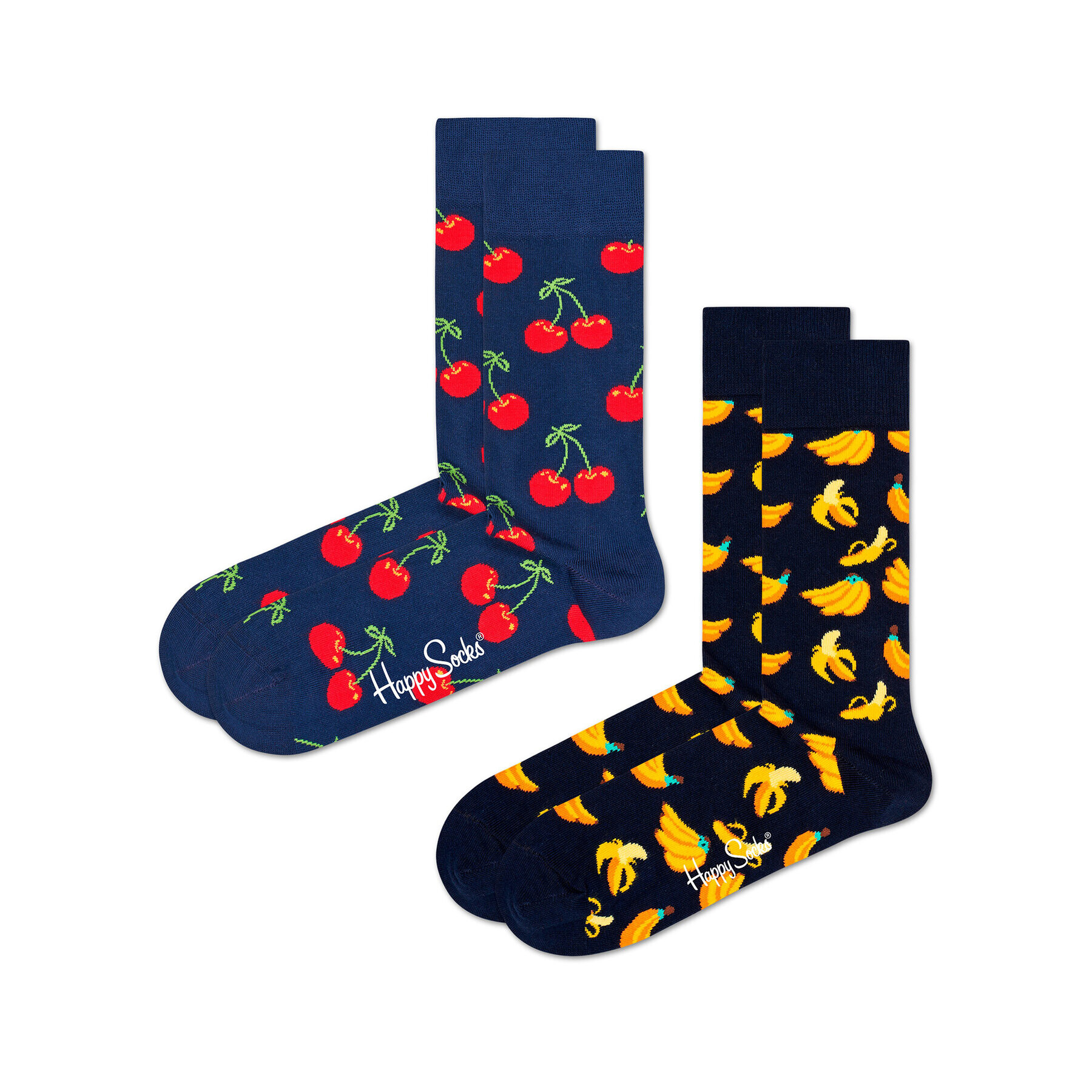 Happy Socks 2 pár hosszú szárú unisex zokni CHE02-6050 Sötétkék - Pepit.hu