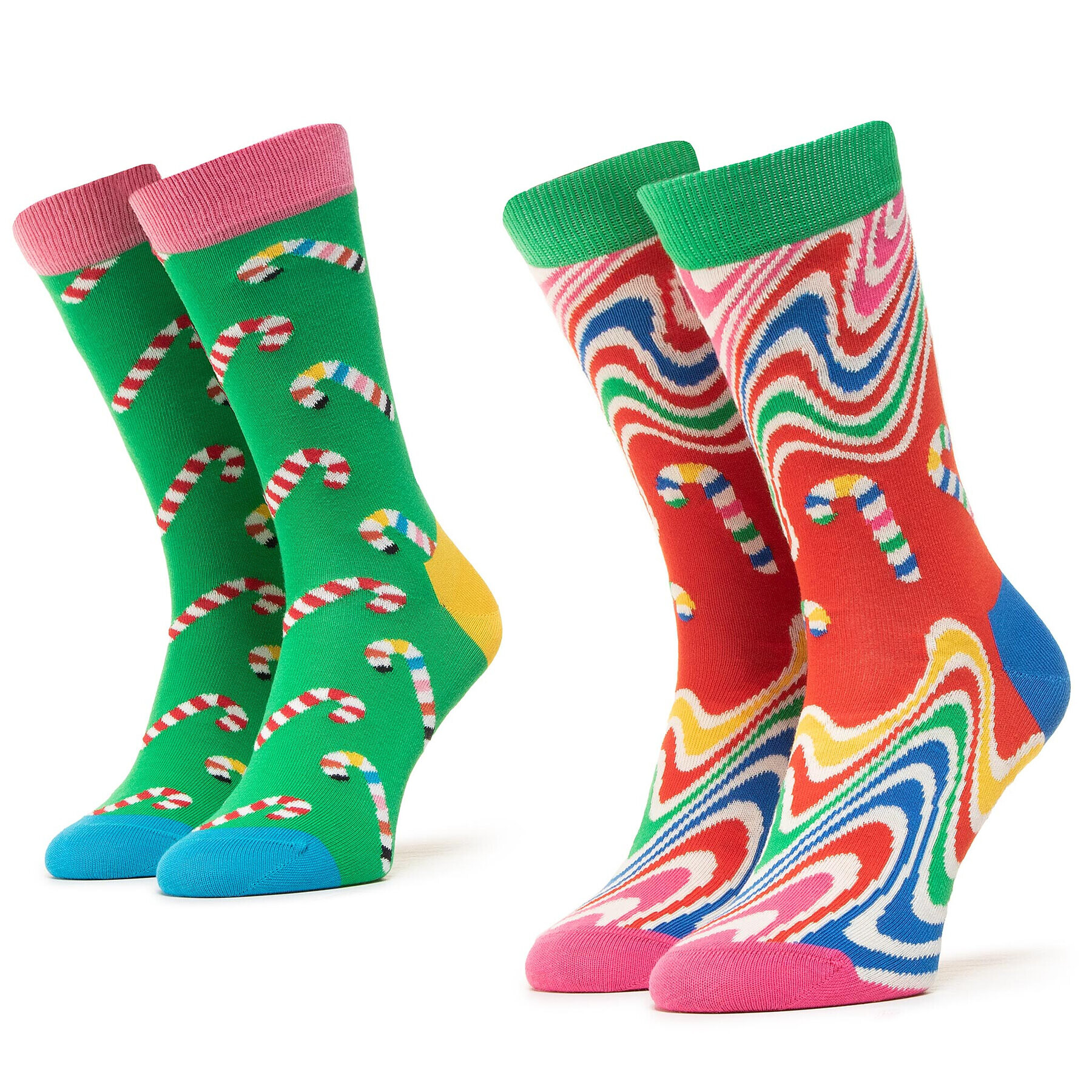 Happy Socks 2 pár hosszú szárú unisex zokni XCCA02-0100 Színes - Pepit.hu