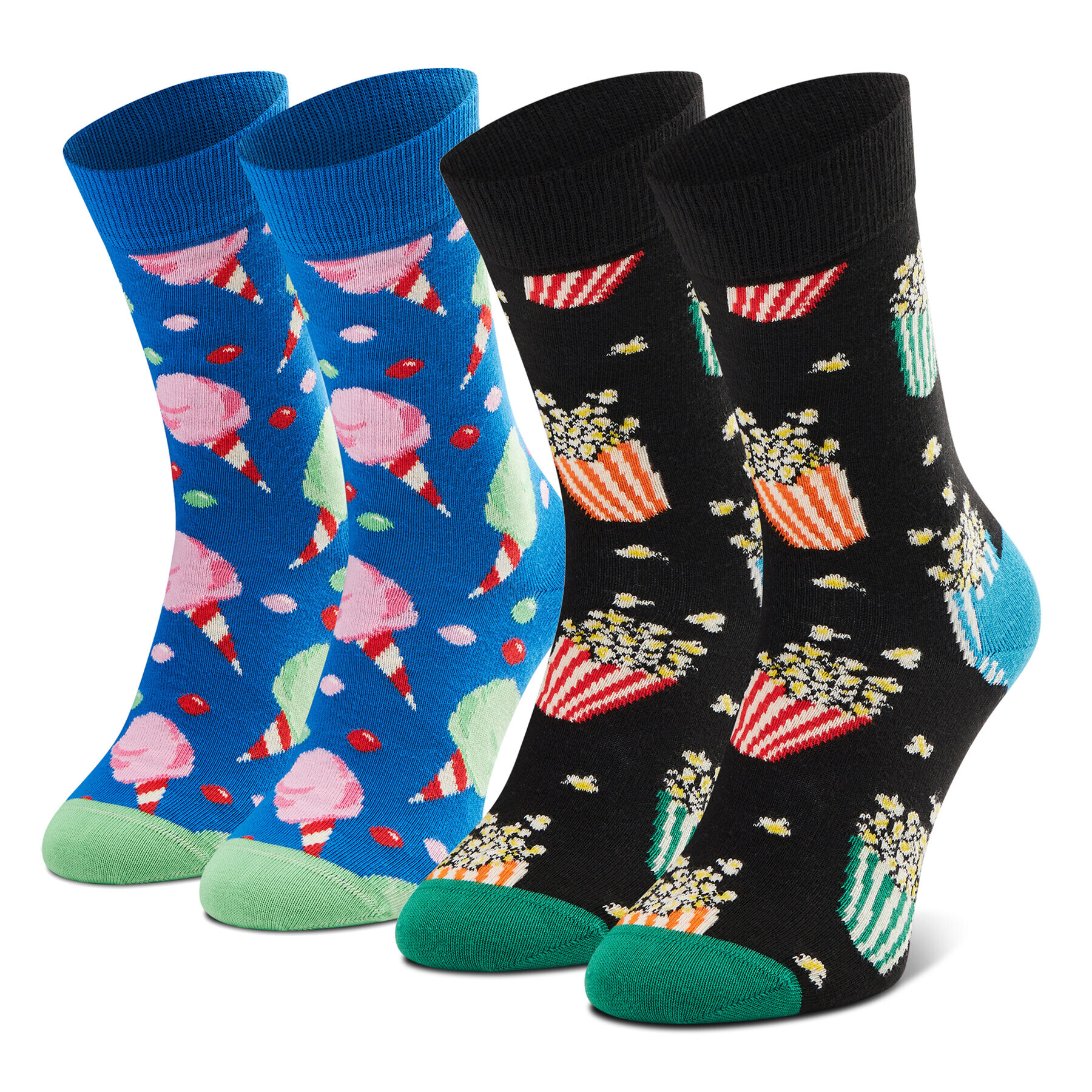 Happy Socks 2 pár hosszú szárú unisex zokni XSNA02-6300 Fekete - Pepit.hu