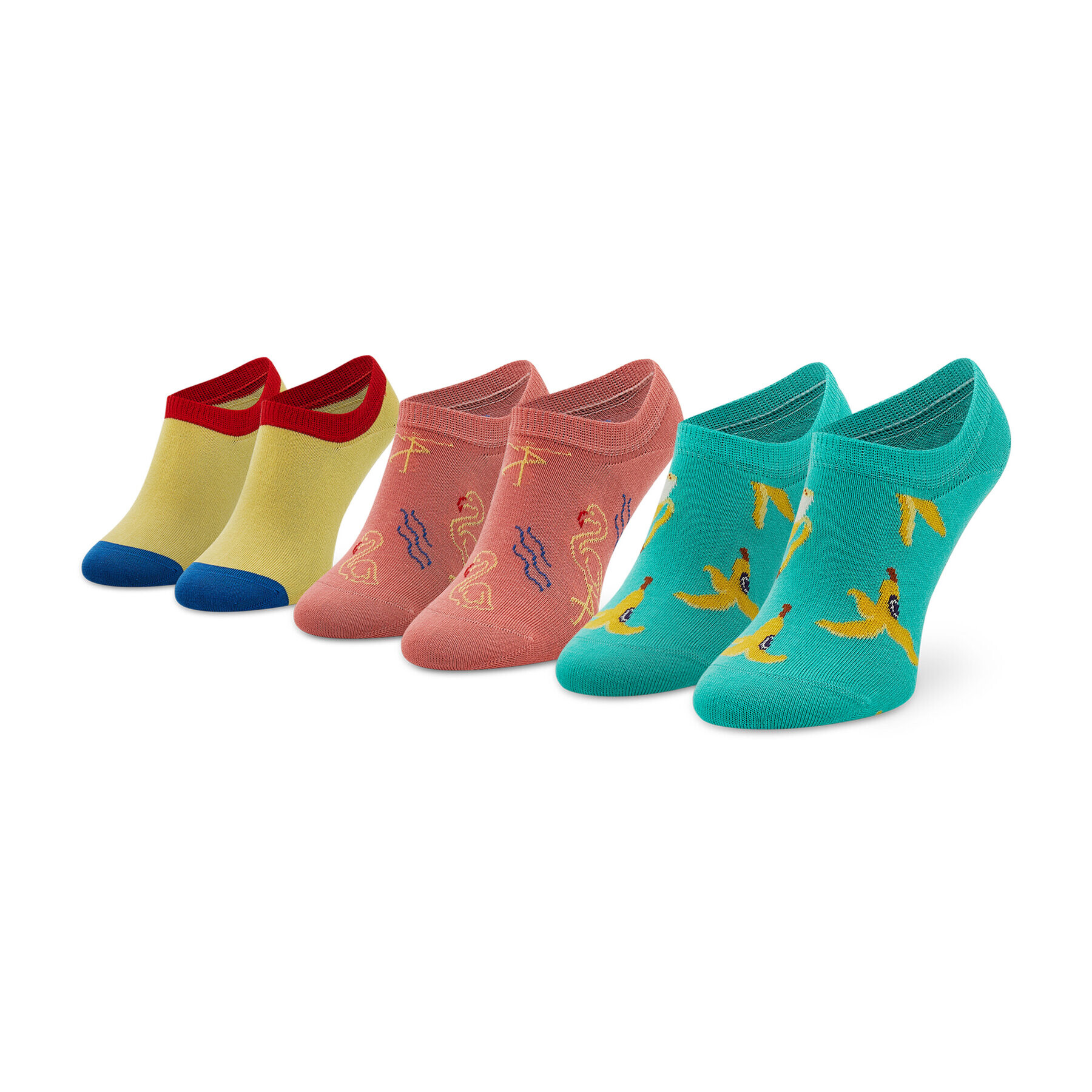 Happy Socks 3 pár/csomag unisex bokazokni FAM39-2700 Színes - Pepit.hu