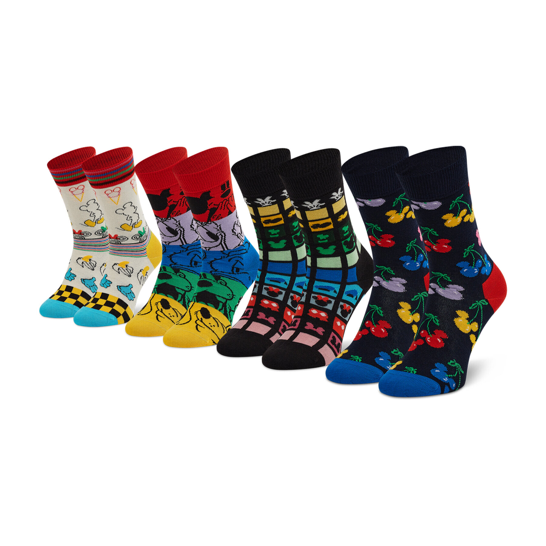 Happy Socks 4 pár hosszú szárú unisex zokni XDNY09-0200 Fekete - Pepit.hu