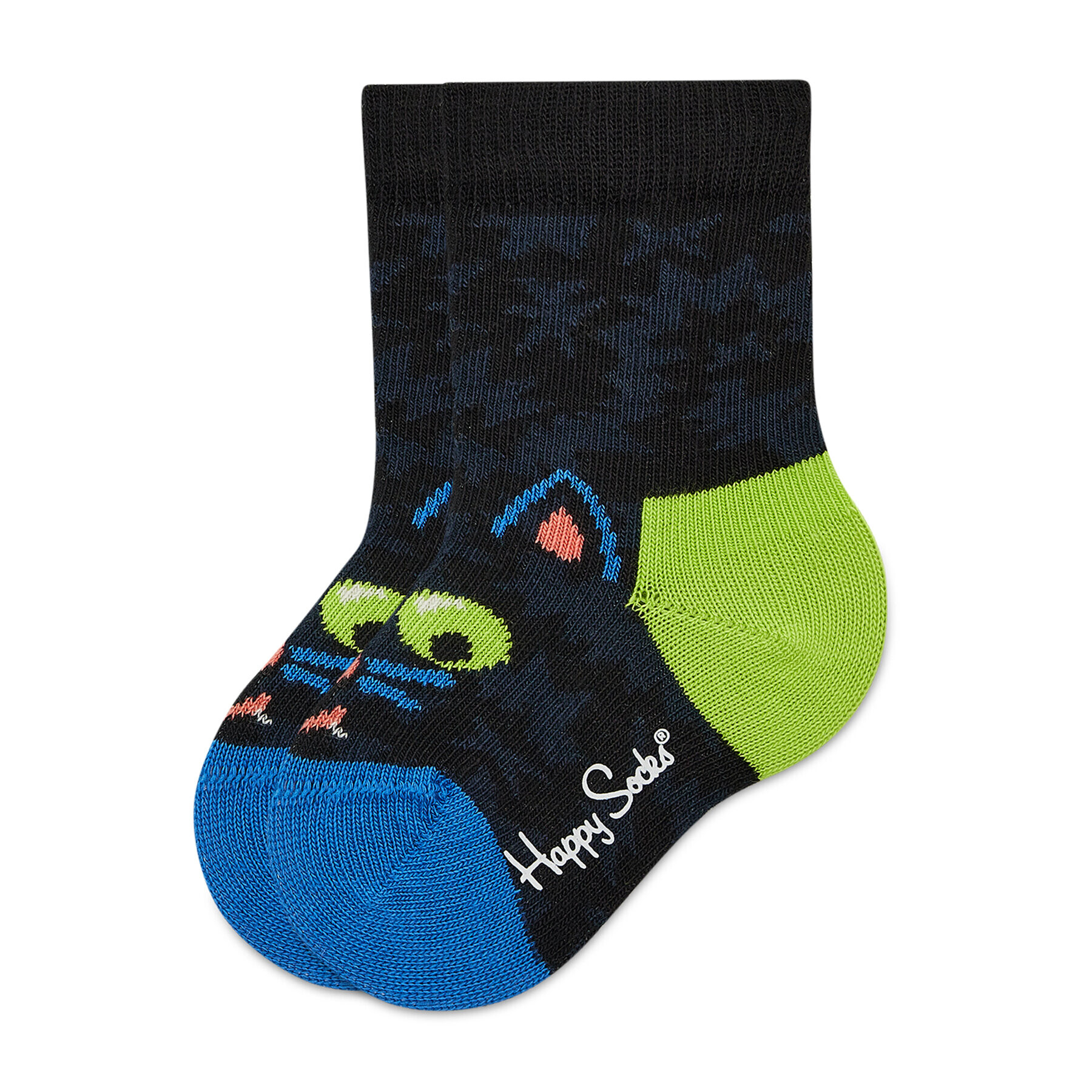 Happy Socks Hosszú gyerek zoknik KCAT01-9300 Fekete - Pepit.hu