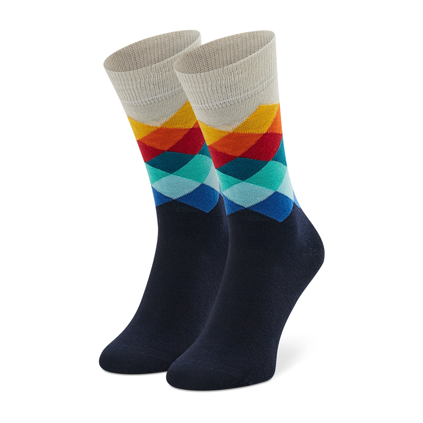 Happy Socks Unisex Magasszárú Zokni FAD01-6450 Sötétkék - Pepit.hu