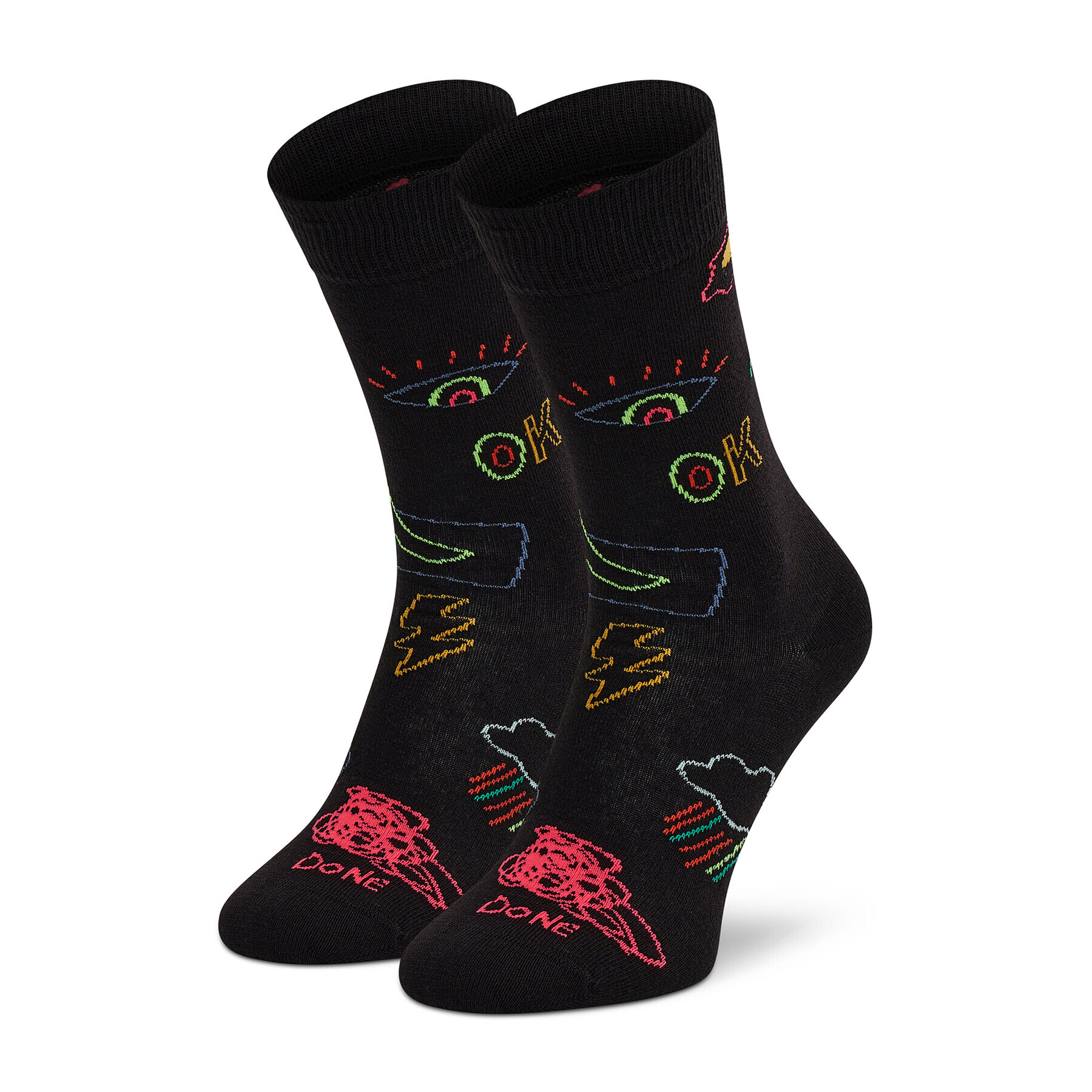 Happy Socks Unisex Magasszárú Zokni GTI01-9300 Fekete - Pepit.hu