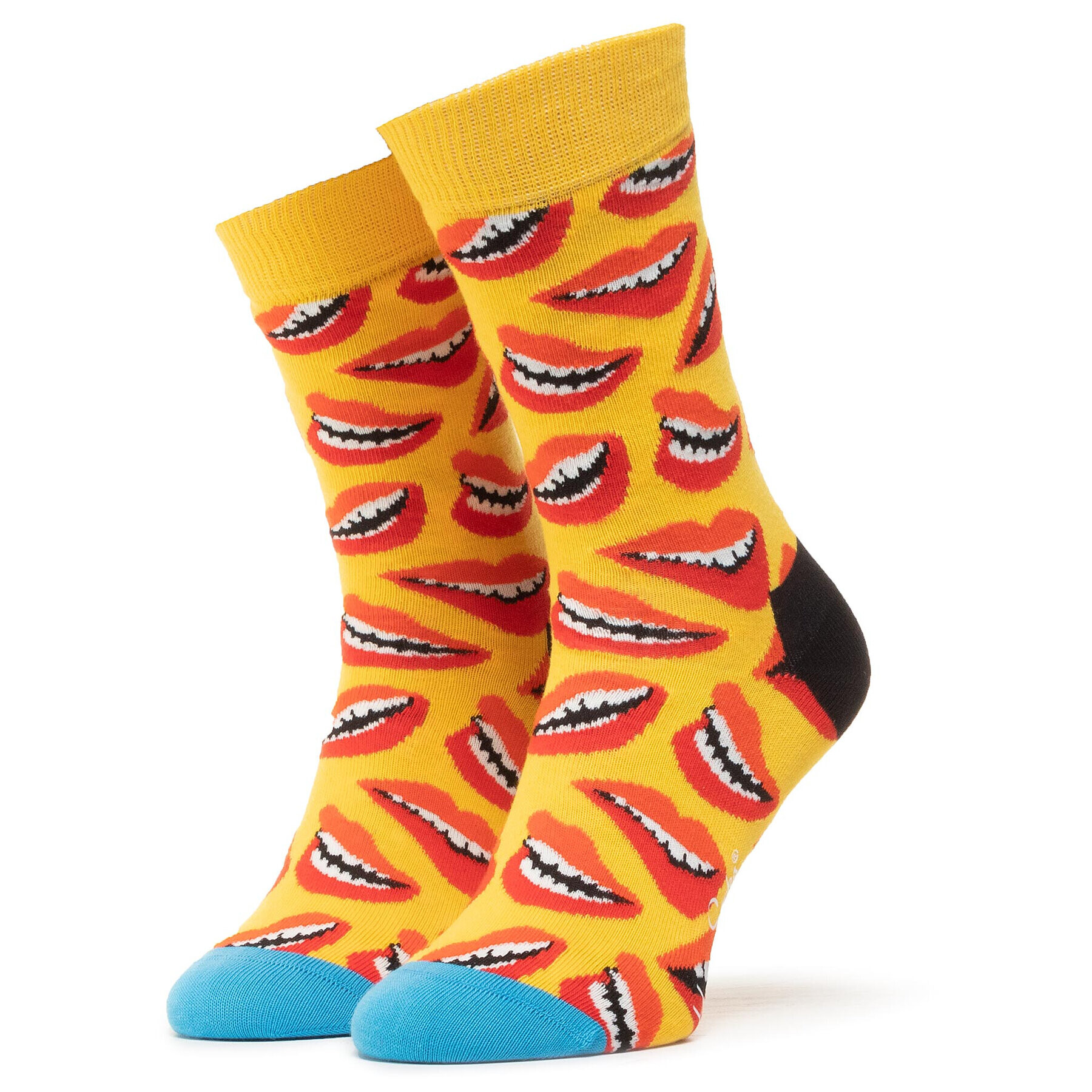 Happy Socks Unisex Magasszárú Zokni LIP01-2200 Sárga - Pepit.hu